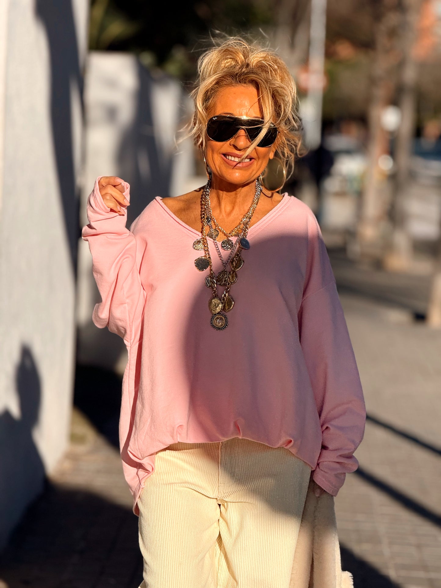 SUDADERA OVERSIZE FILOMENA MULTICOLOR