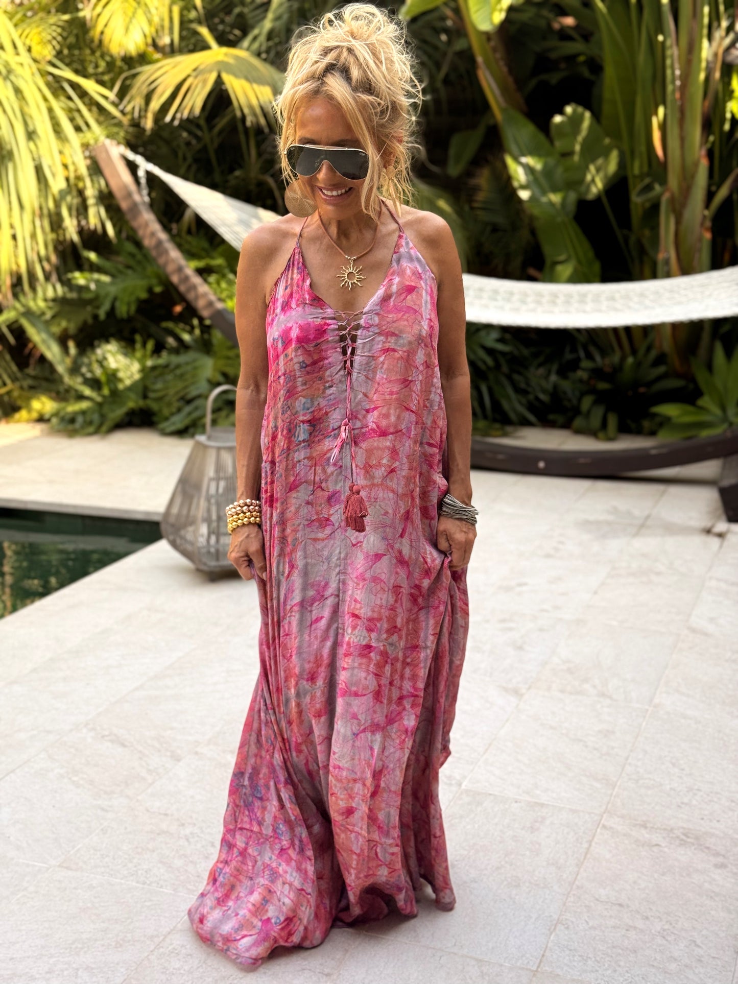 VESTIDO CREPE SEDA INDY MULTICOLOR
