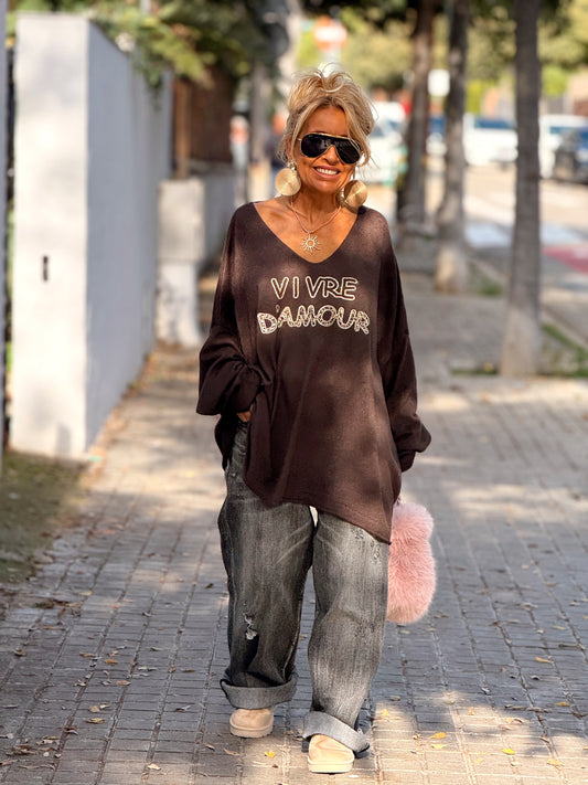 JERSEY SUPER OVERSIZE VIVRE D’AMOUR MULTICOLOR