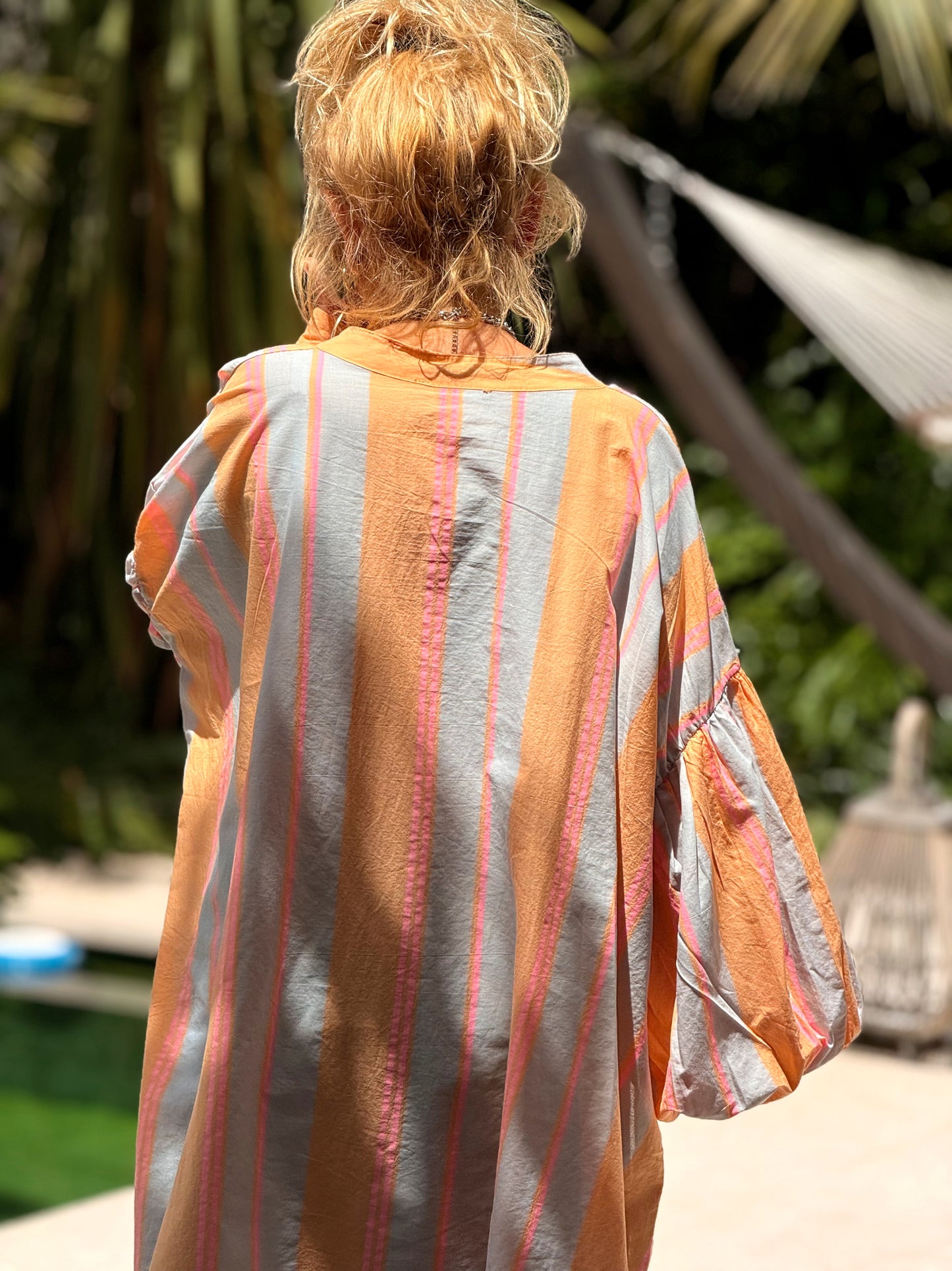 CAMISA OVERSIZE LOLITA RAYAS MULTICOLOR