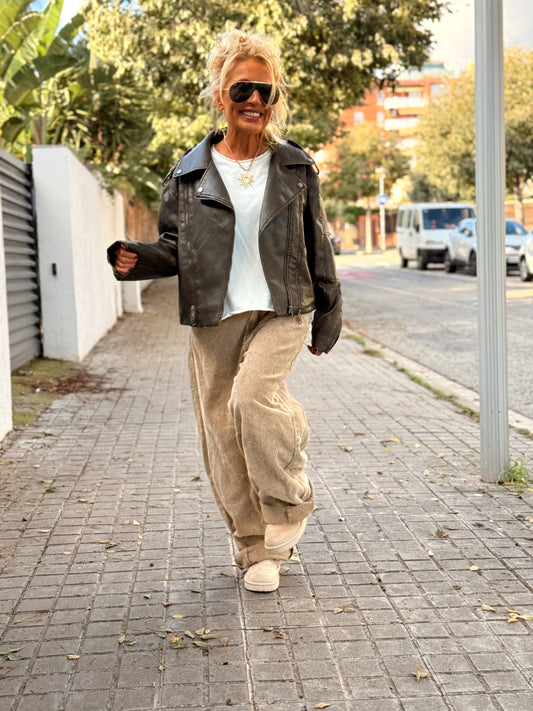 CAZADORA POLIPIEL EVA MARRÓN