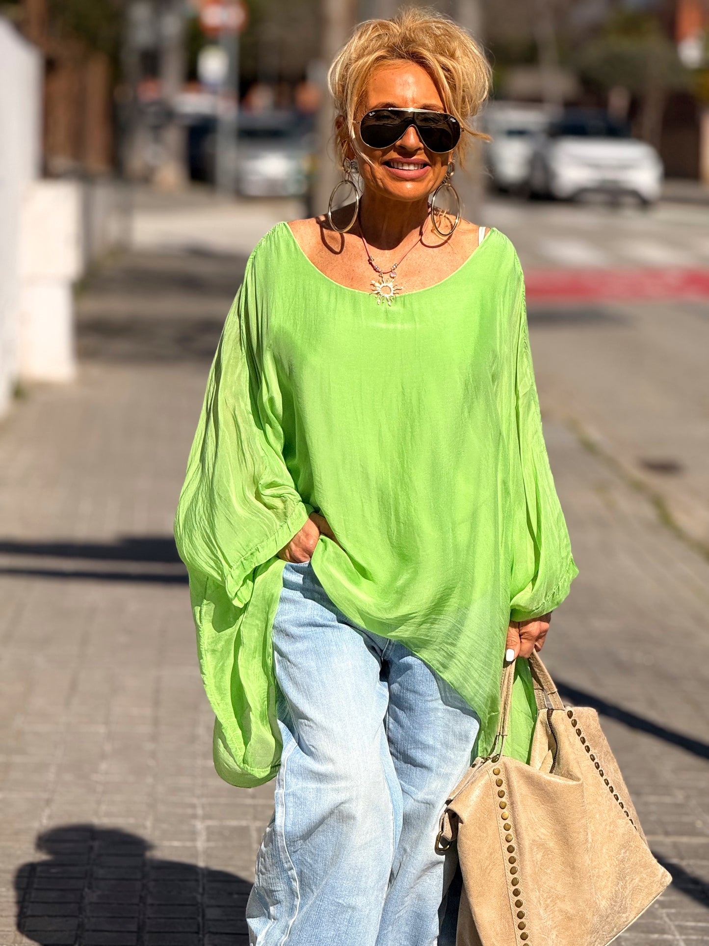 BLUSA CON TOP OVERSIZE ASIMÉTRICA NOA MULTICOLOR