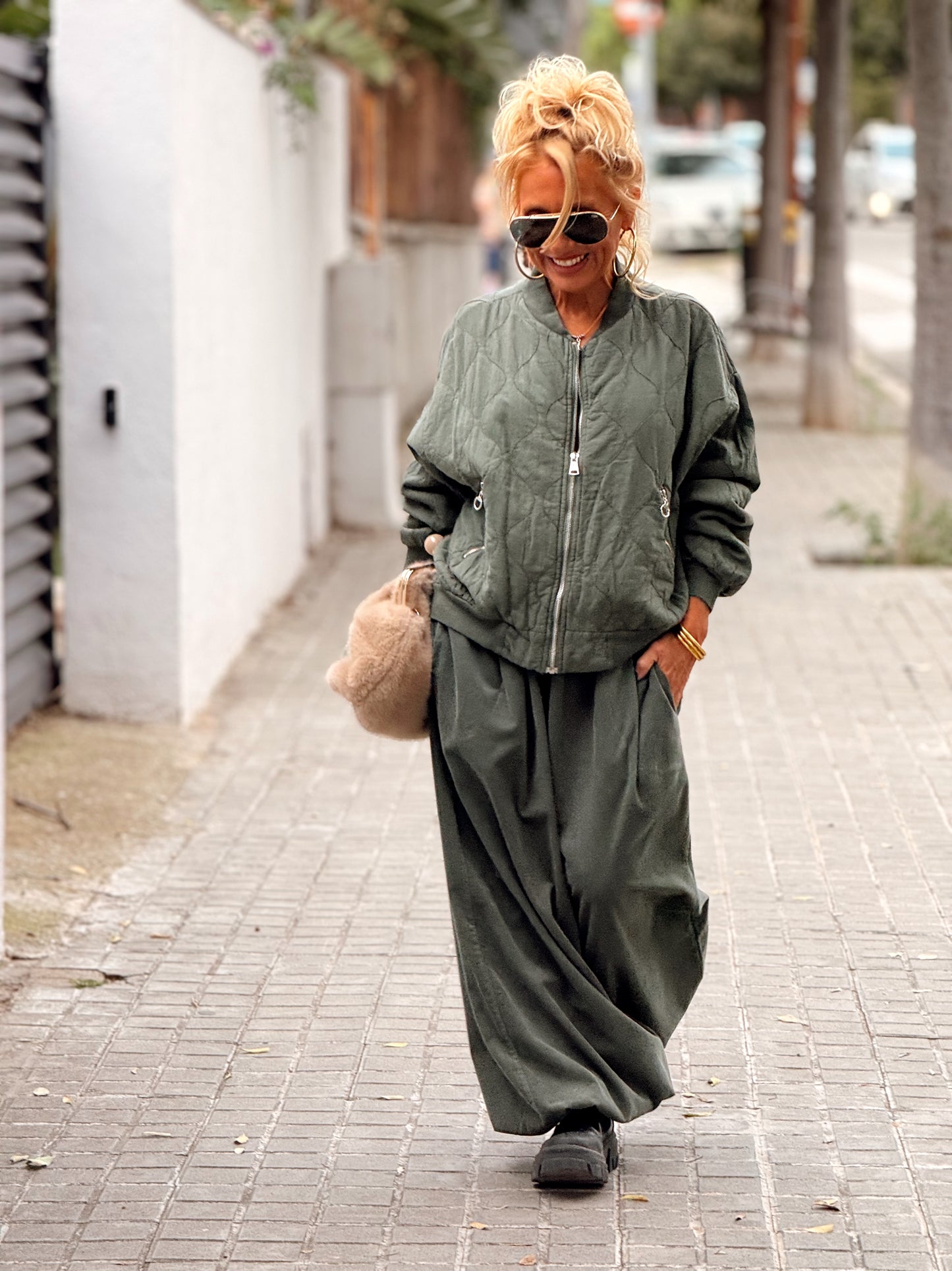 PANTALON OVERSIZE PANA JOGGER MULTICOLOR