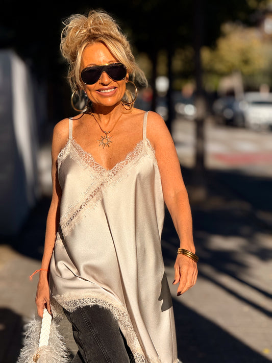 TOP LENCERO SUPER OVERSIZE ASIMETRICO TINA MULTICOLOR