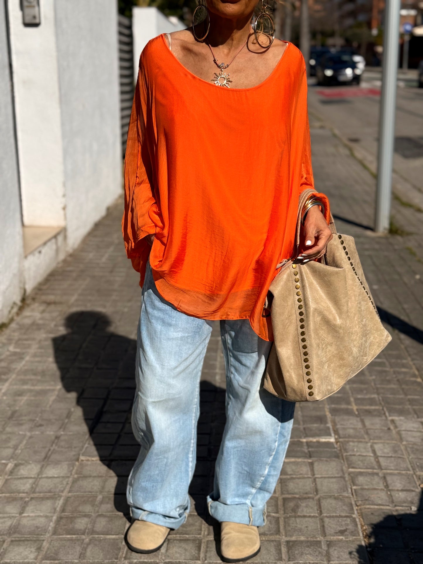 BLUSA CON TOP OVERSIZE ASIMÉTRICA NOA MULTICOLOR