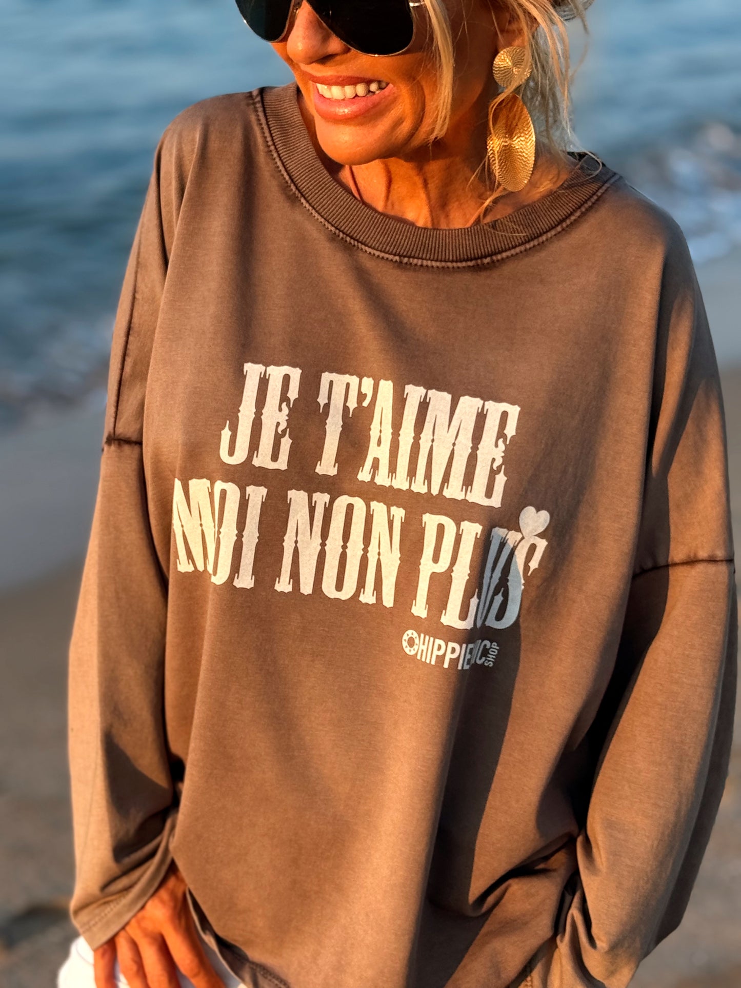 SUDADERA OVERSIZE JE T’AIME MOI NON PLUS MULTICOLOR