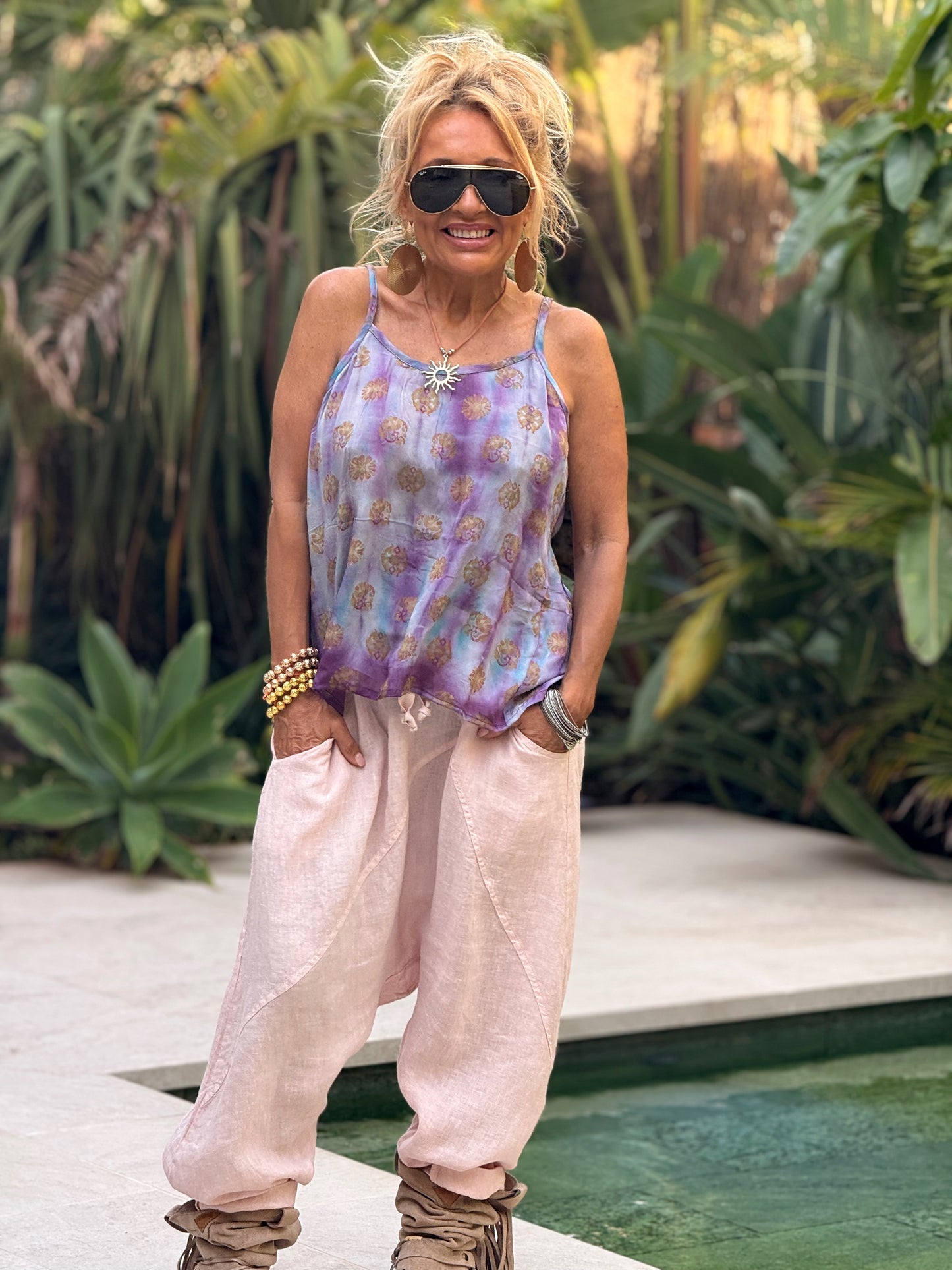 TOP TIRANTES CREPE SEDA INDY MULTICOLOR
