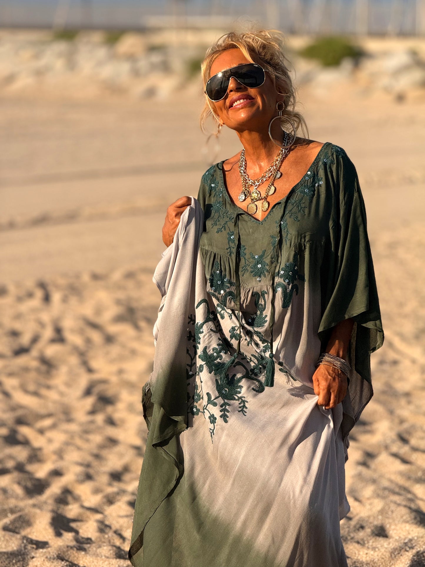 VESTIDO KAFTAN MIKONOS MULTICOLOR