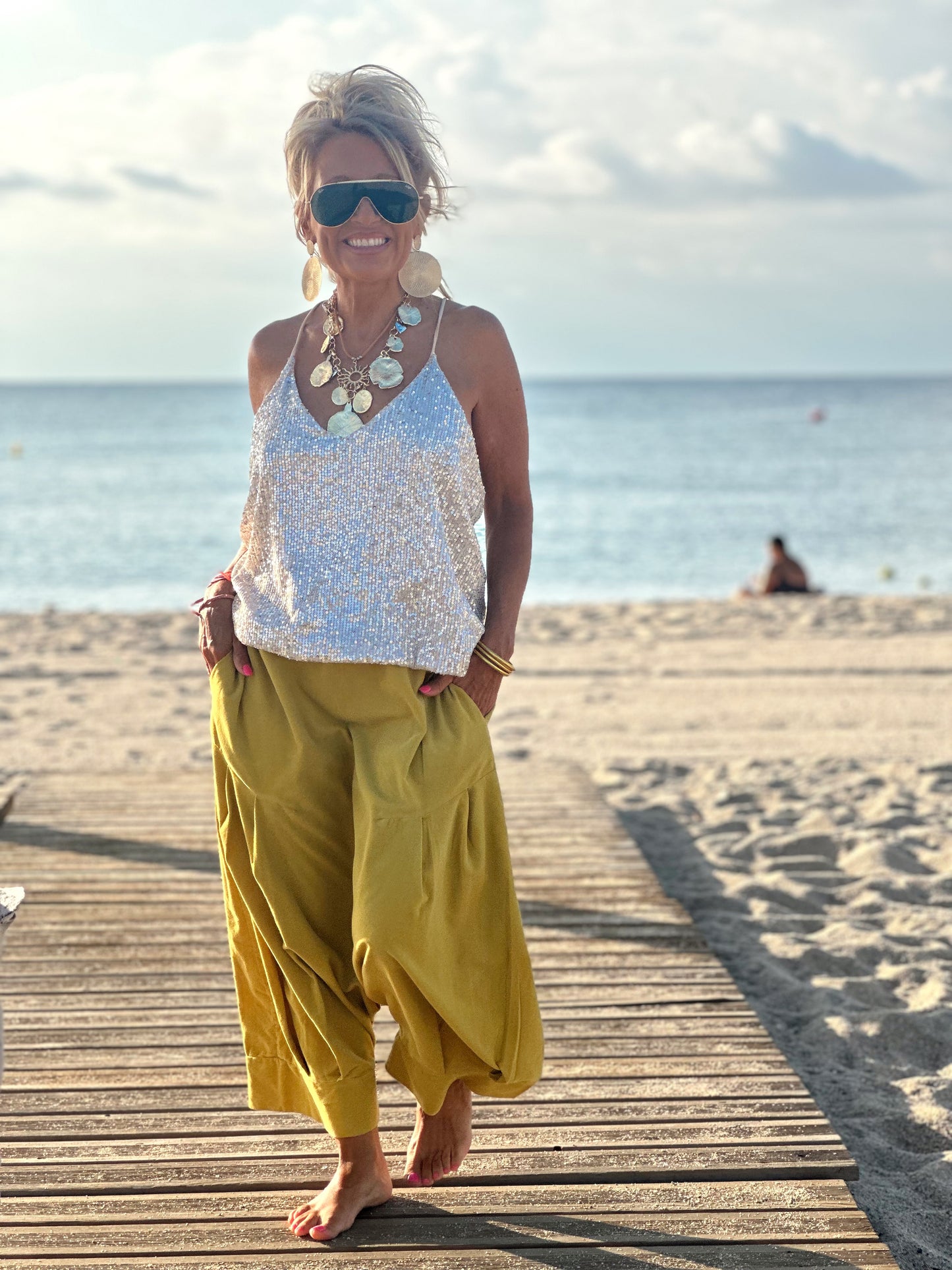 PANTALONES PANA CROPPED BAGGY OVERSIZE MULTICOLOR