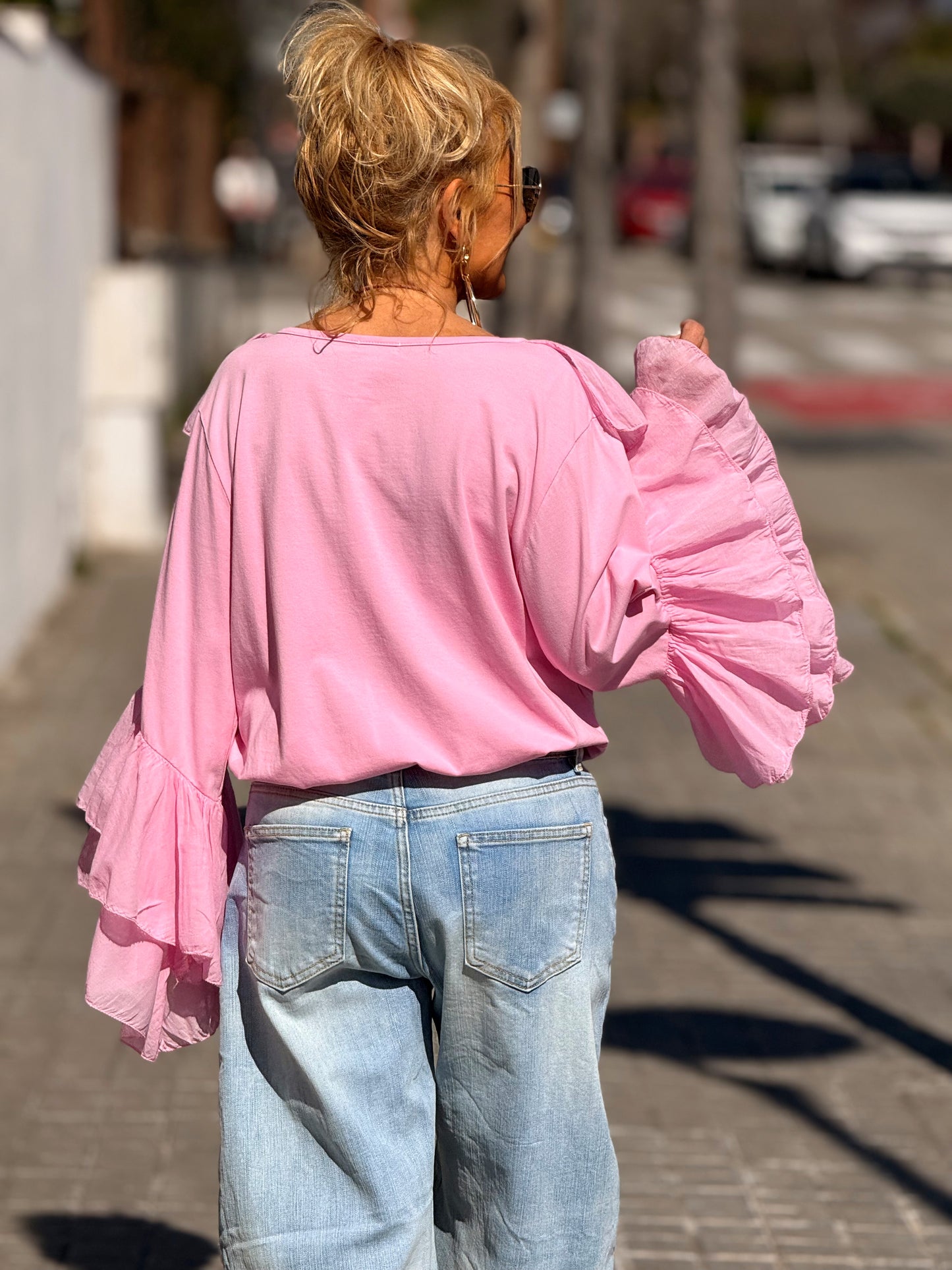 BLUSA VOLANTE MULTICOLOR