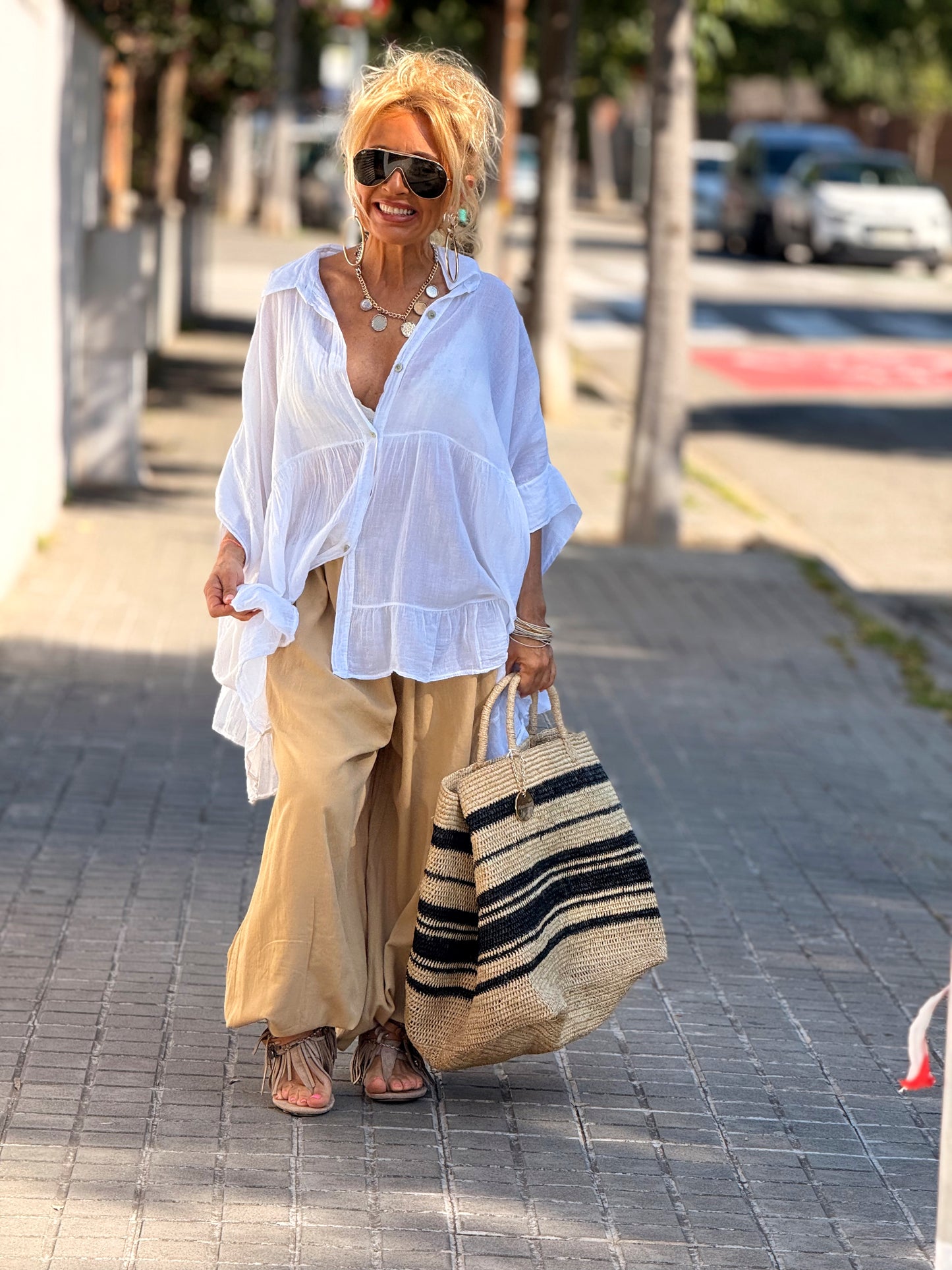 PANTALON MARI OVERSIZE MULTICOLOR