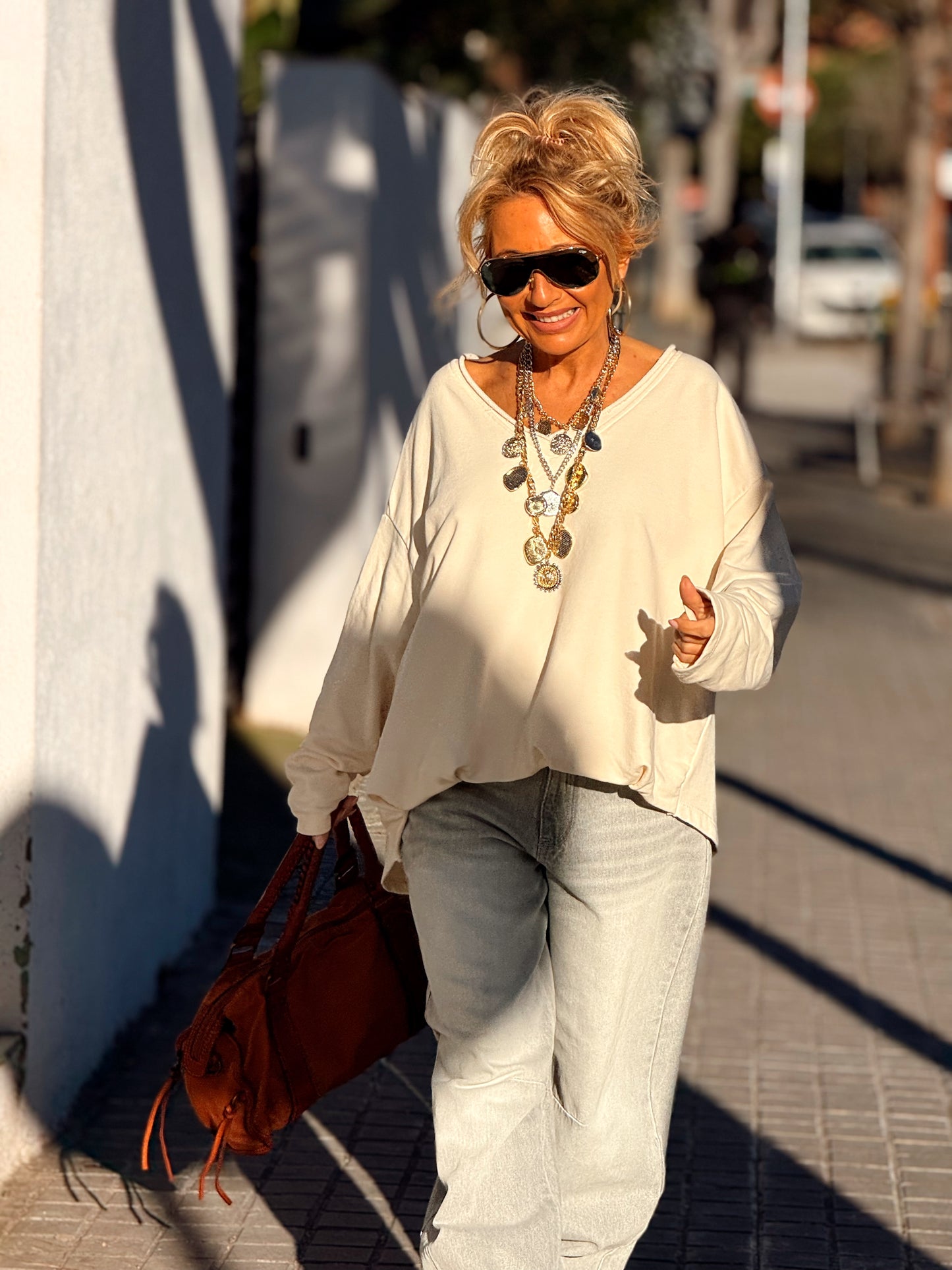 SUDADERA OVERSIZE FILOMENA MULTICOLOR