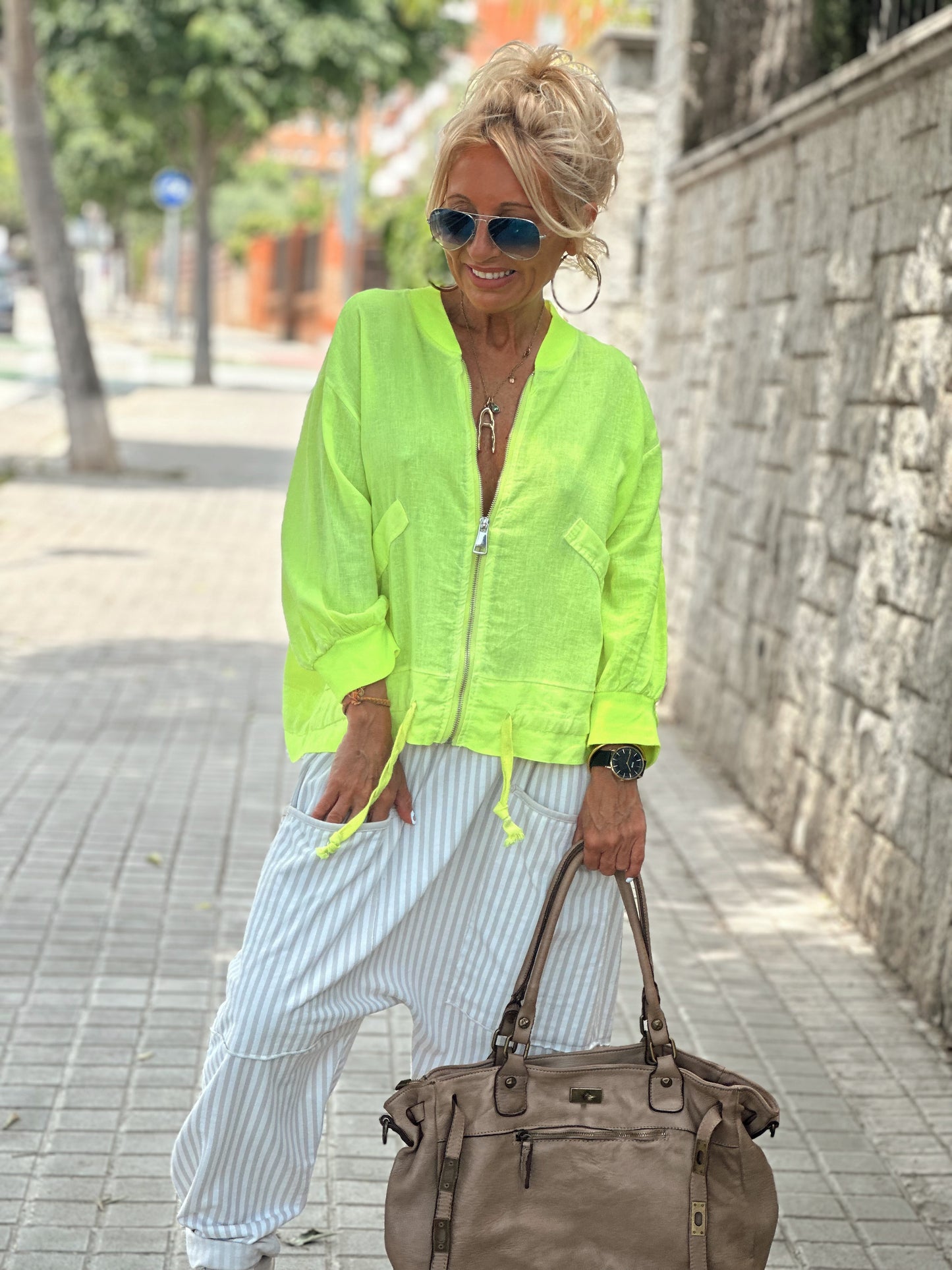 BOMBERS LINO ASTRID AMARILLO NEON