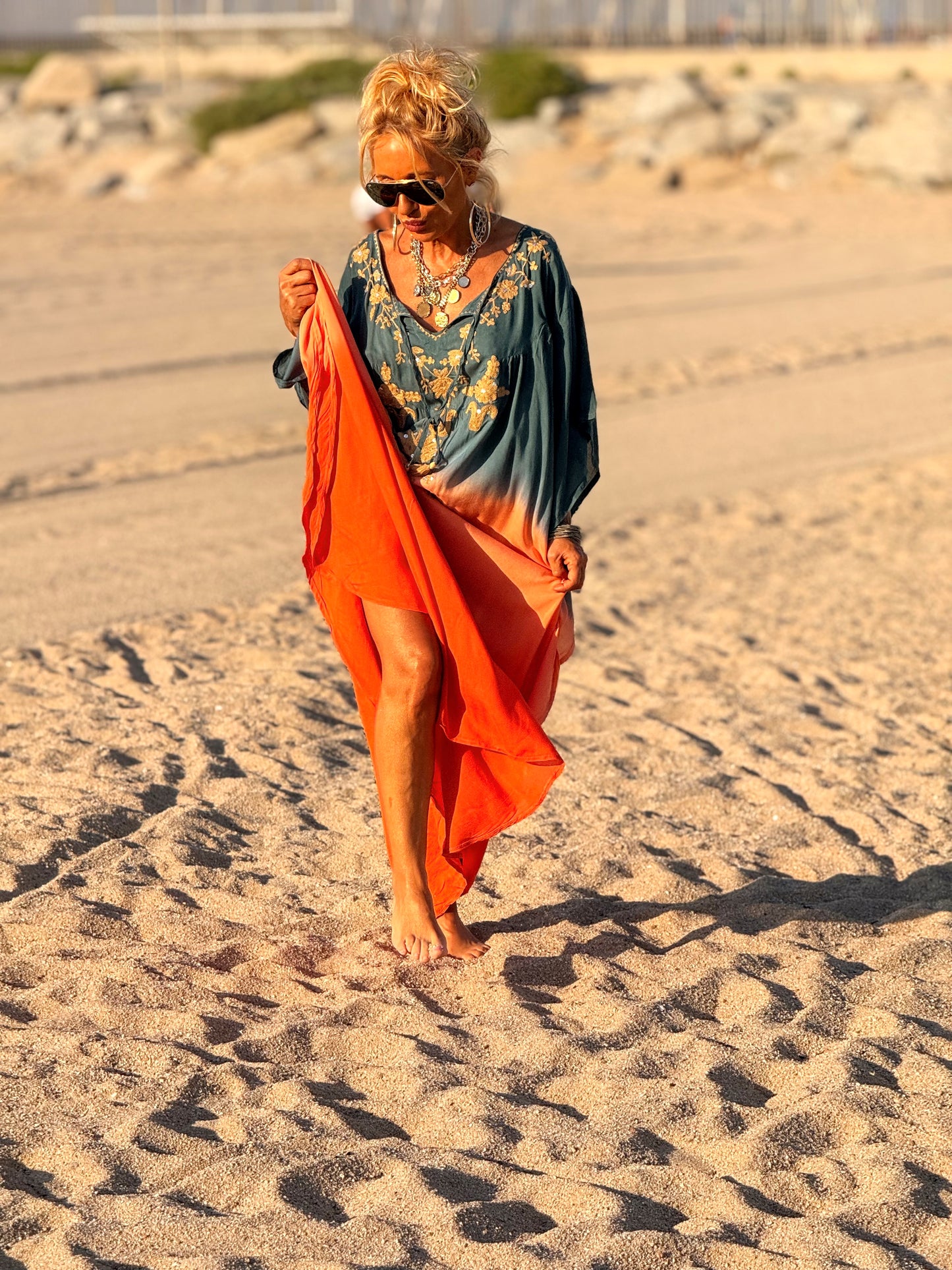 VESTIDO KAFTAN MIKONOS MULTICOLOR
