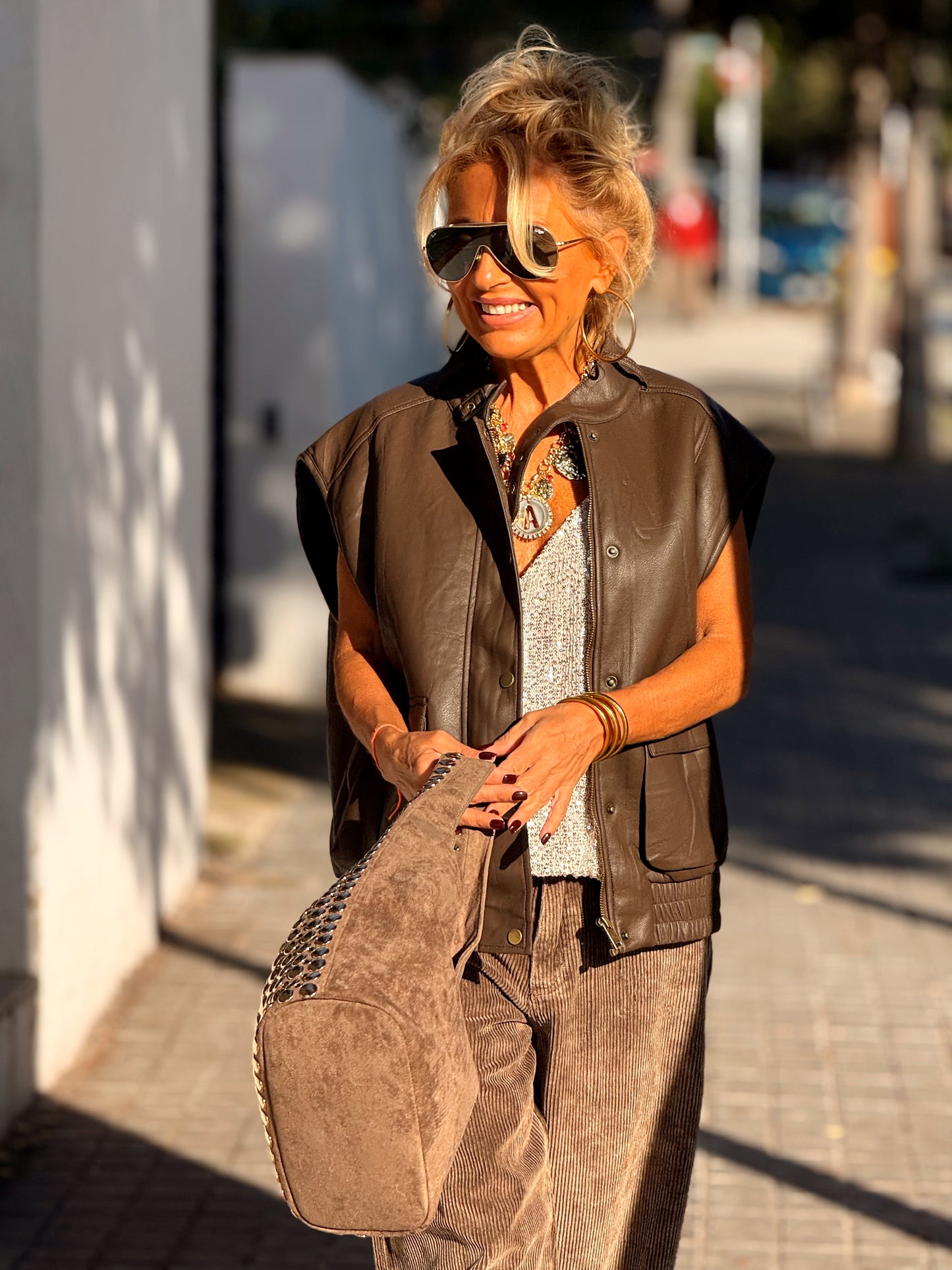 PANTALON DE PANA JOYCE MULTICOLOR