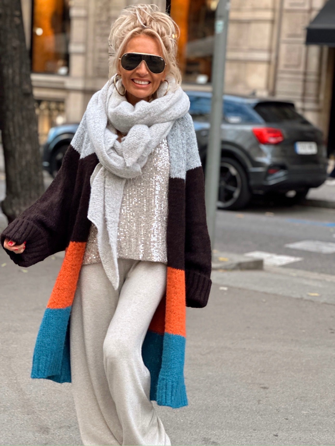 CHAQUETA DE PUNTO ROCIO MULTICOLOR