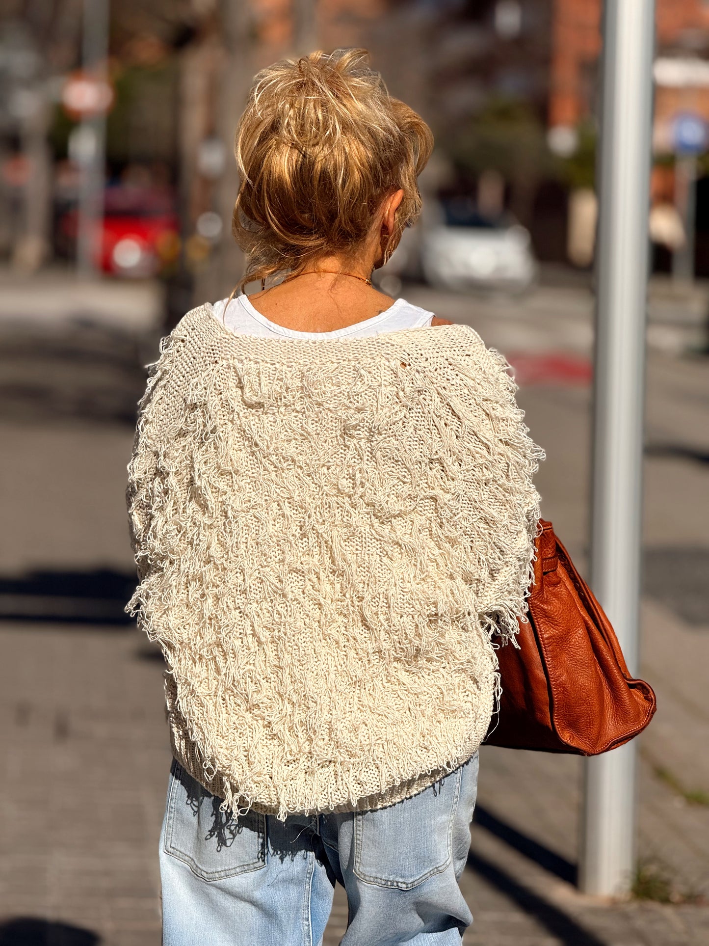 CARDIGAN CON FLECOS KEZIA MULTICOLOR