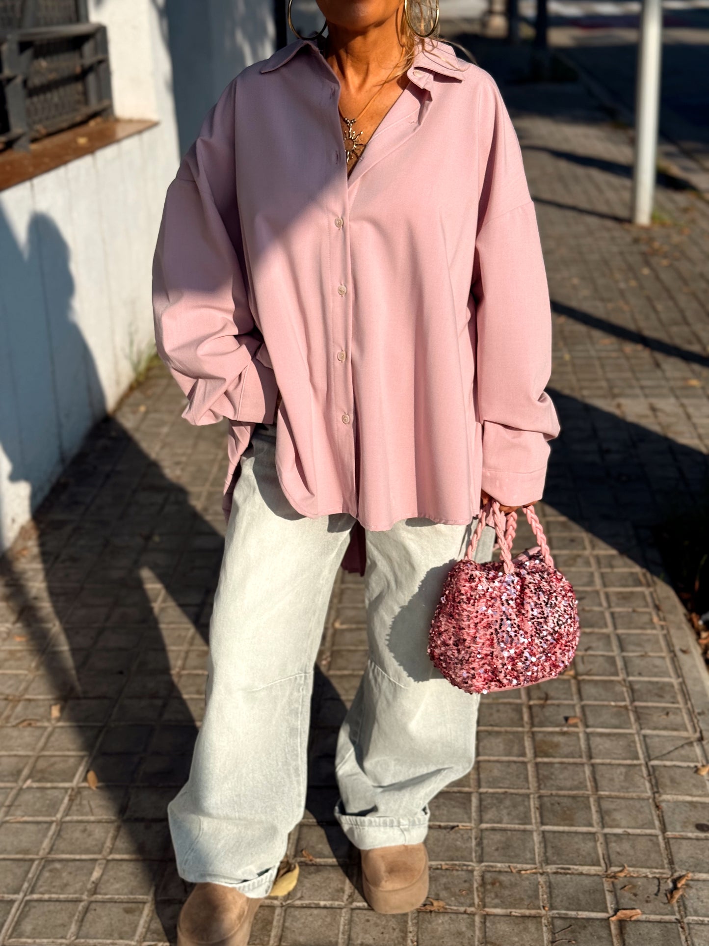 CAMISA OVERSIZE PLIEGUE ENEA MULTICOLOR