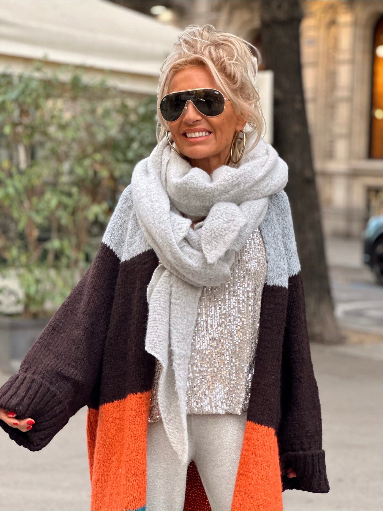 CHAQUETA DE PUNTO ROCIO MULTICOLOR