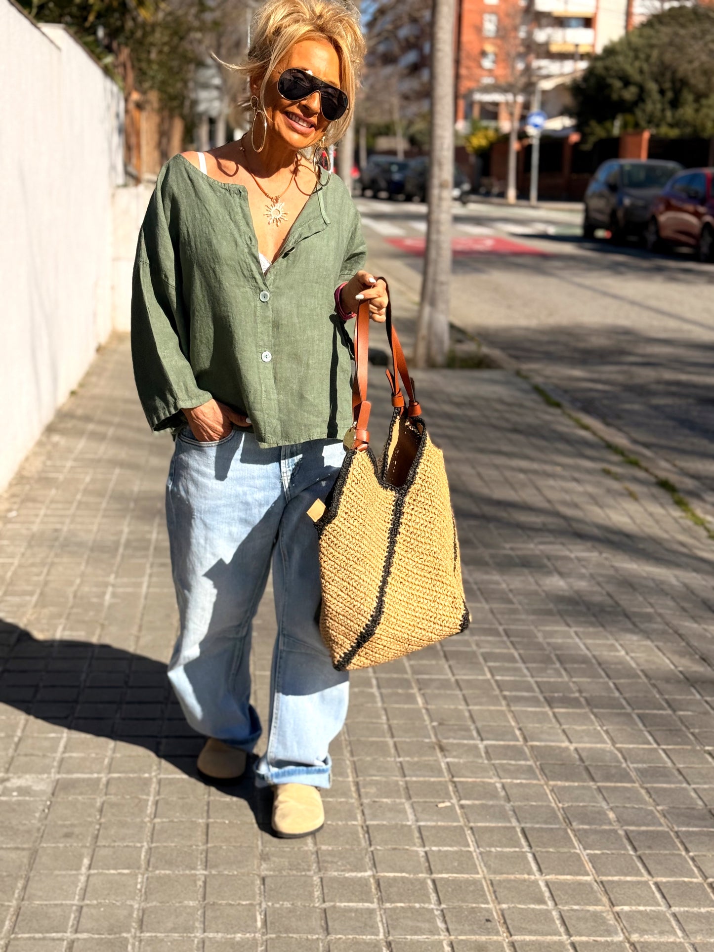 BLUSA DE LINO FABIO MULTICOLOR