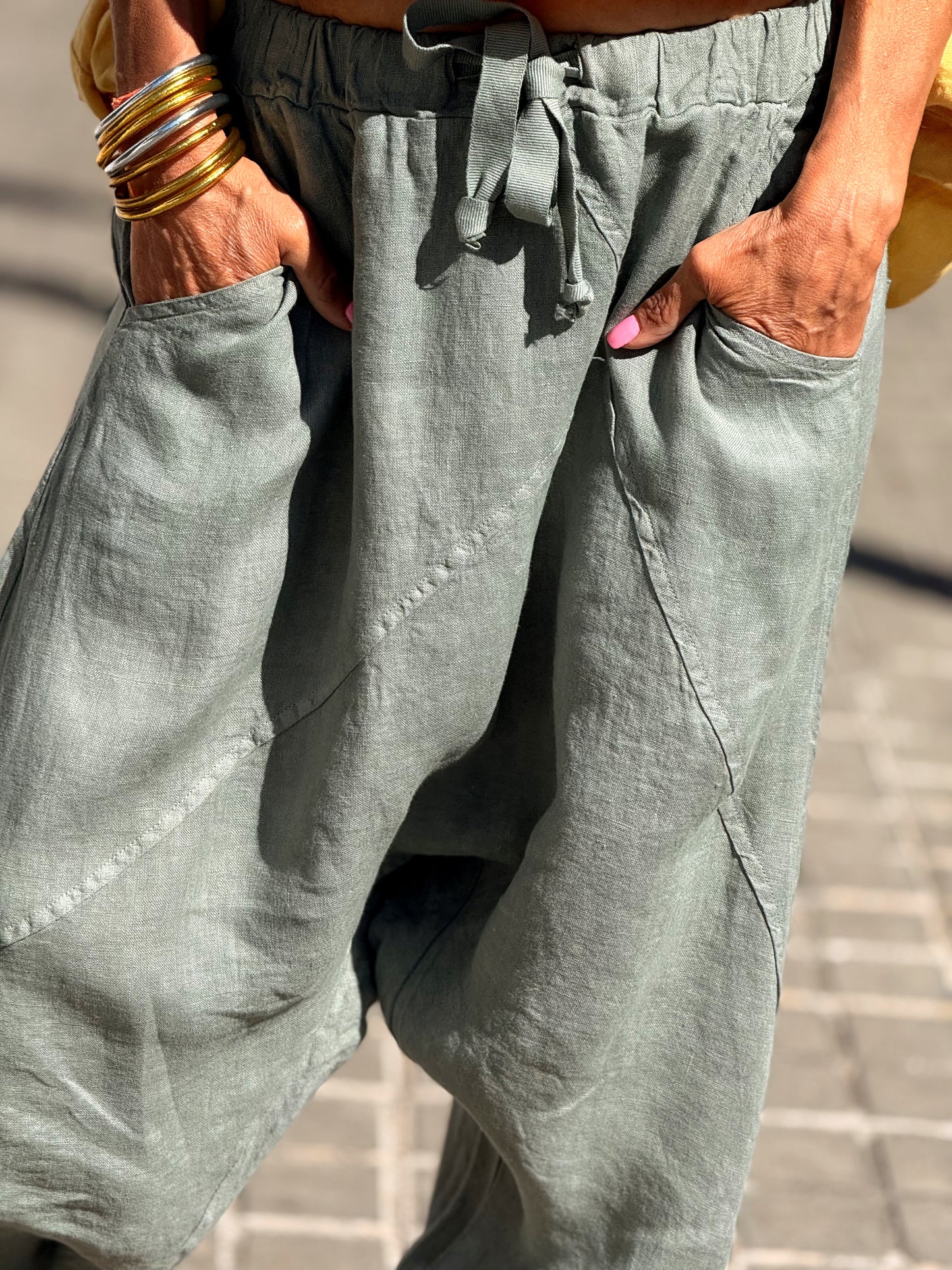PANTALÓN BAGGY OVERSIZE LINO FLORENT MULTICOLOR