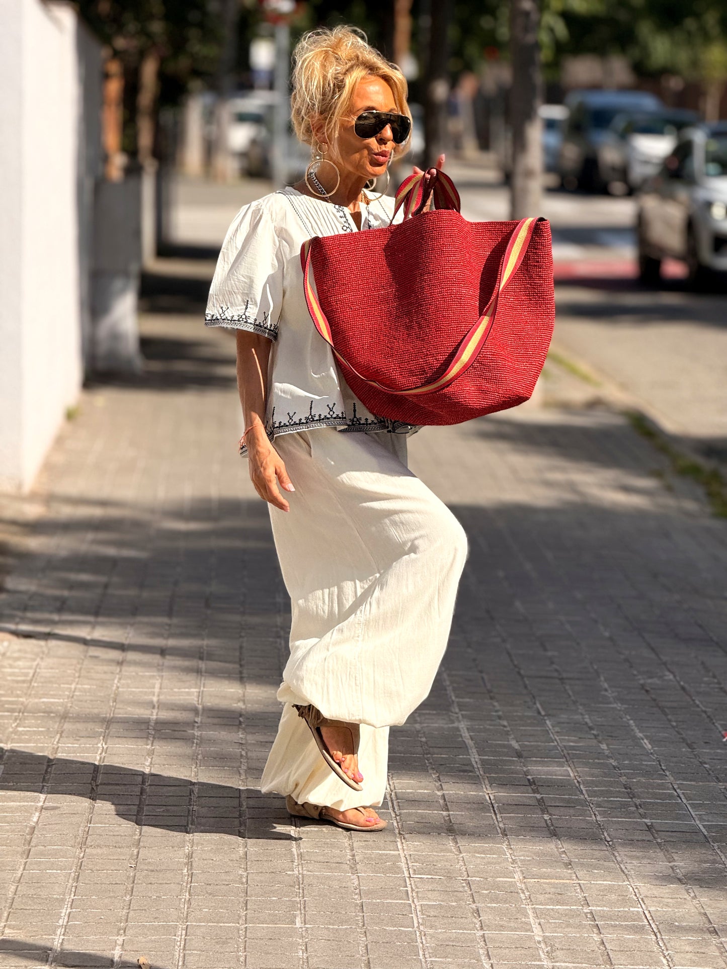 PANTALON MARI OVERSIZE MULTICOLOR