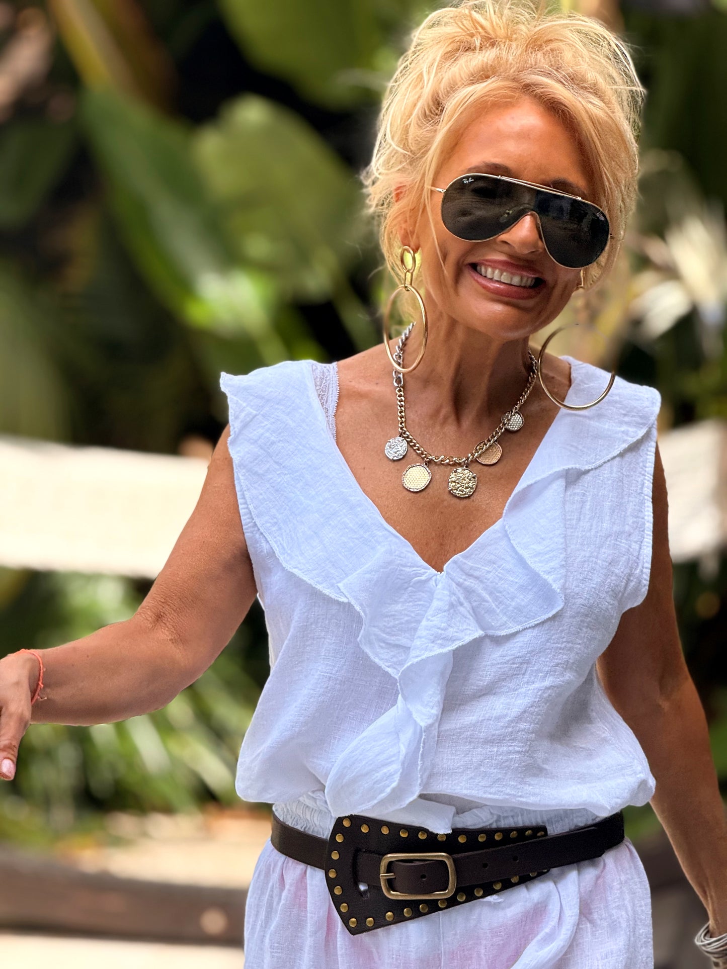 TOP BLUSA VOLANTE MULTICOLOR