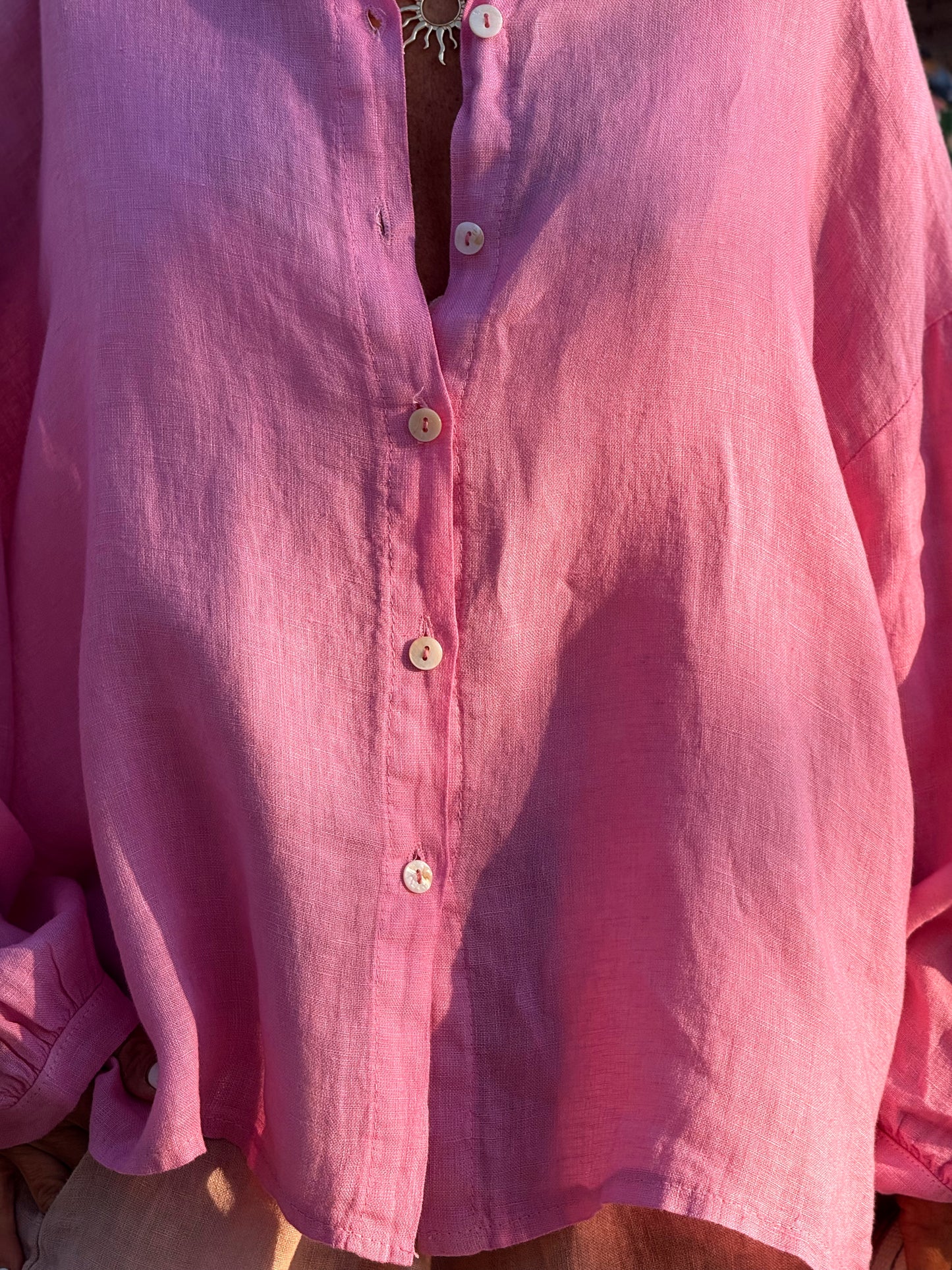 CAMISA OVERSIZE LINO LEA MULTICOLOR