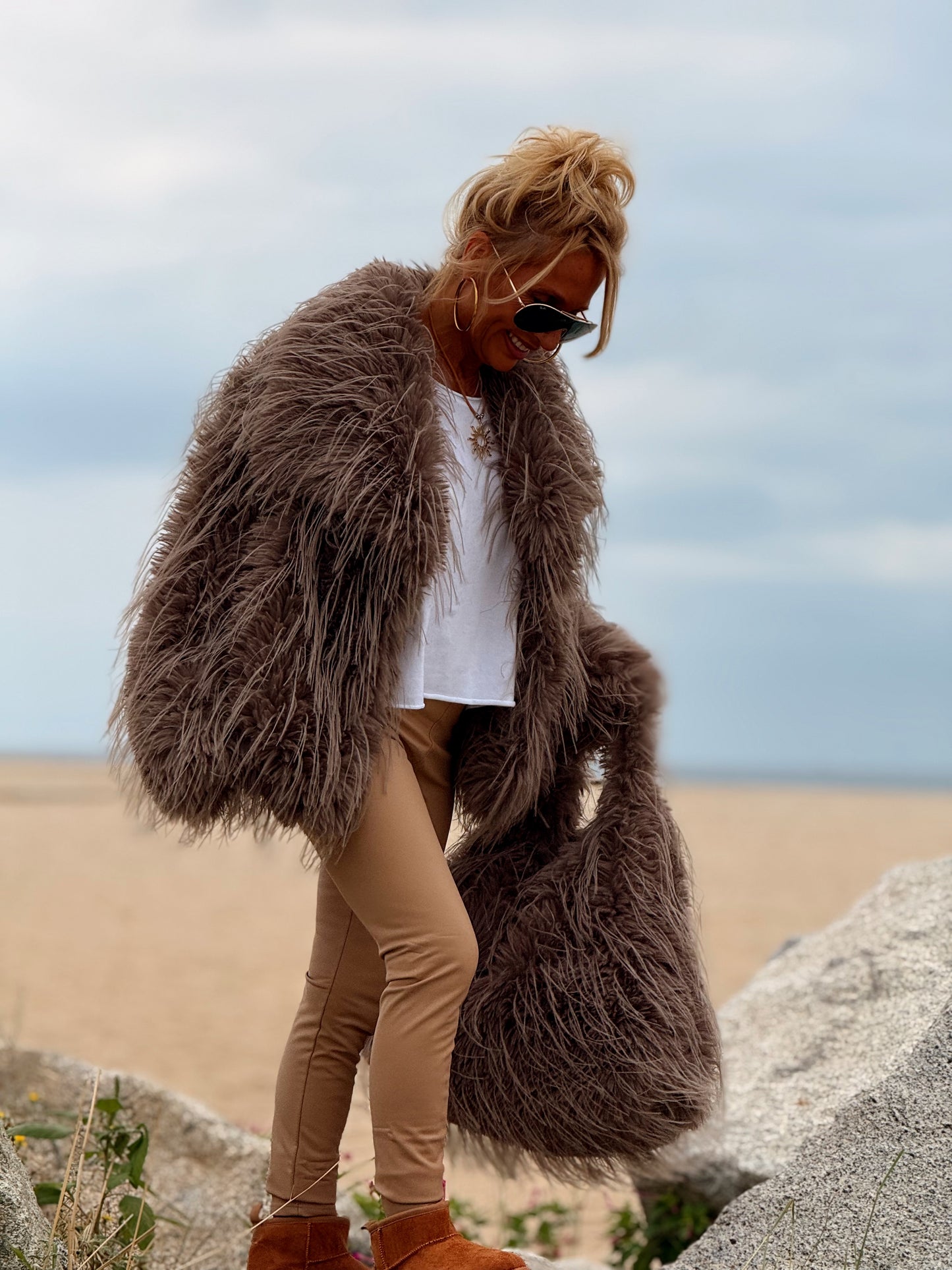 CHAQUETA DE PELO SINTÉTICO LUCAS MULTICOLOR