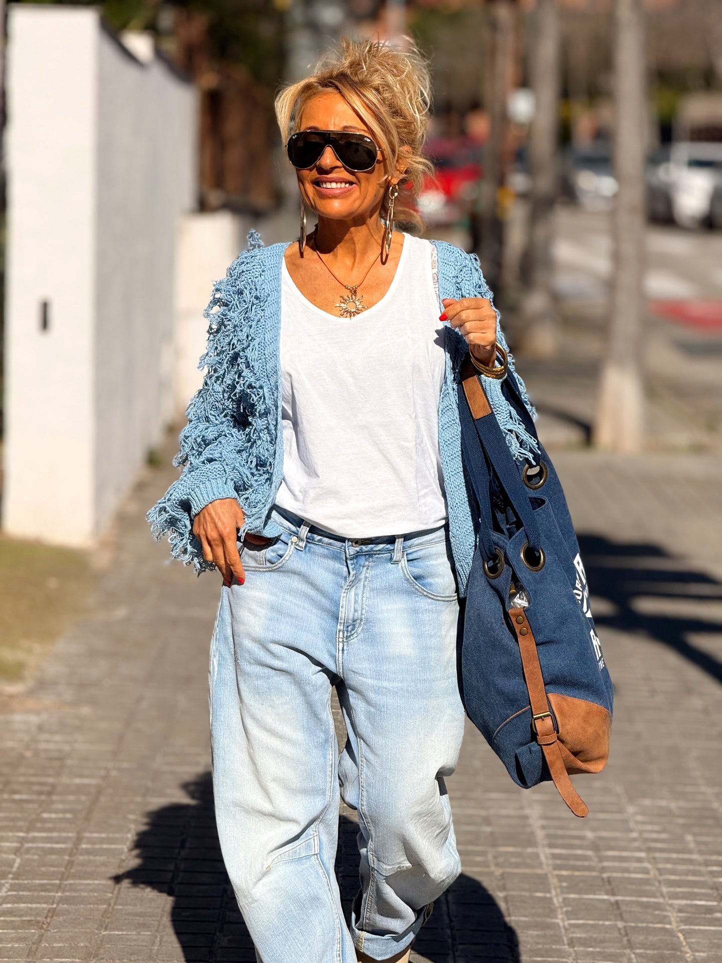 CARDIGAN CON FLECOS KEZIA MULTICOLOR