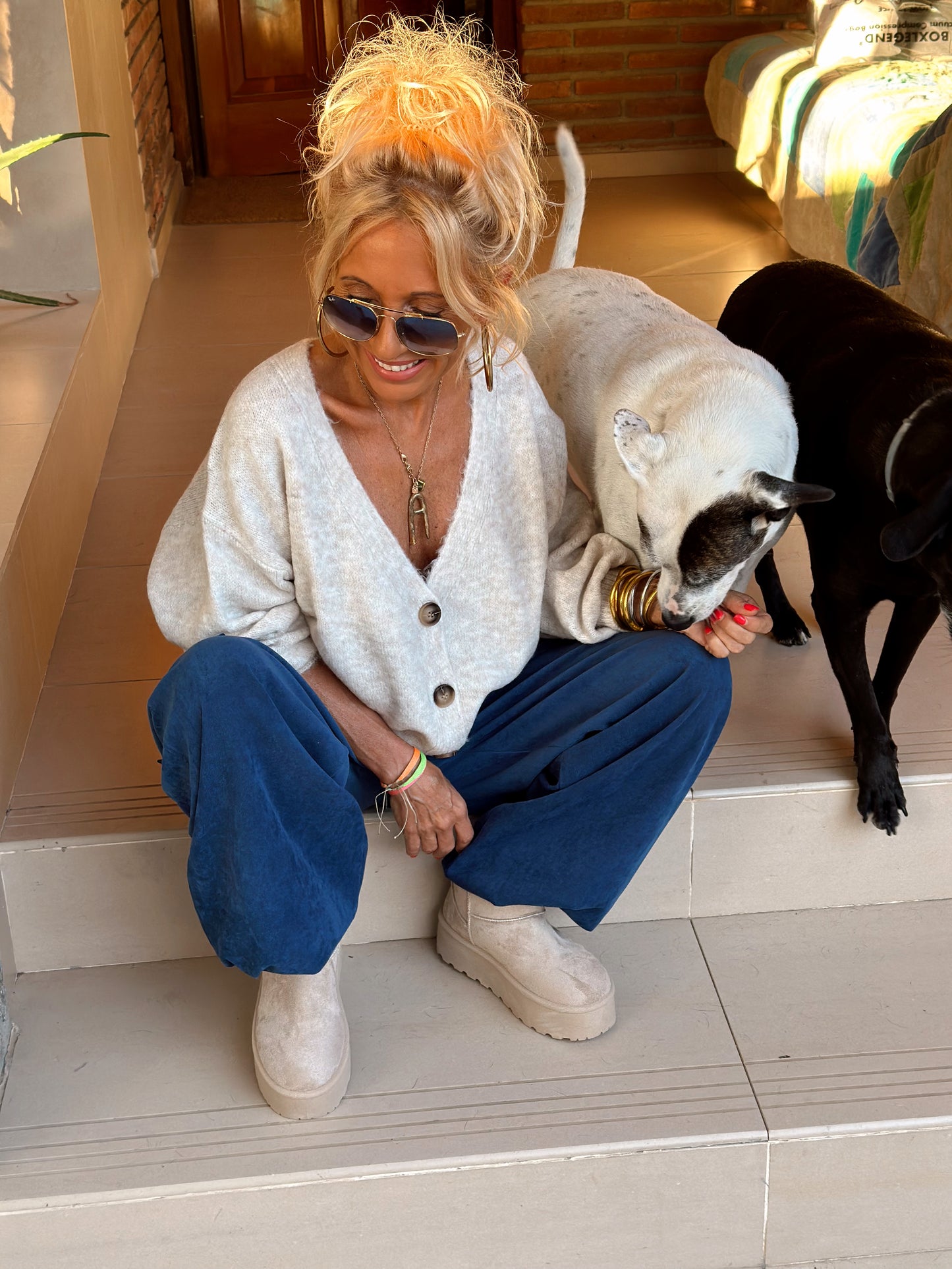 CHAQUETA DE PUNTO GABRIELA CRUDO