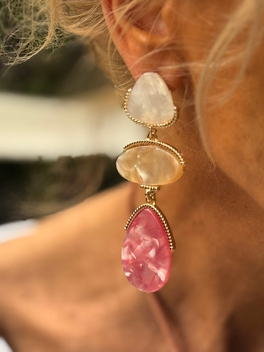 PENDIENTES JADE MULTICOLOR