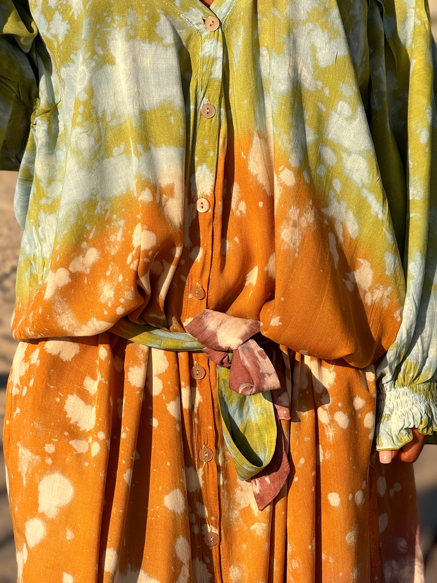 VESTIDO KAFTAN SUPER OVERSIZE MULTICOLOR