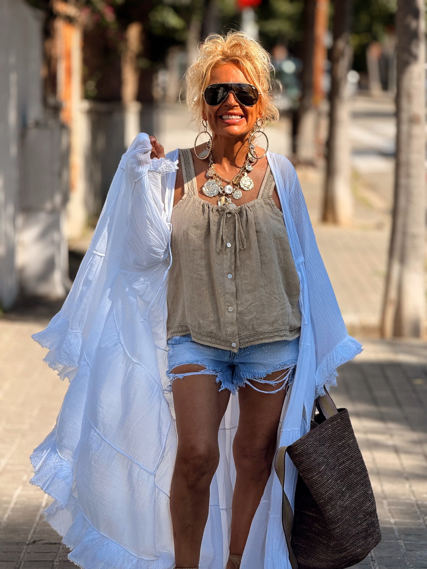 KIMONO SUPER OVERSIZE BOHO MULTICOLOR