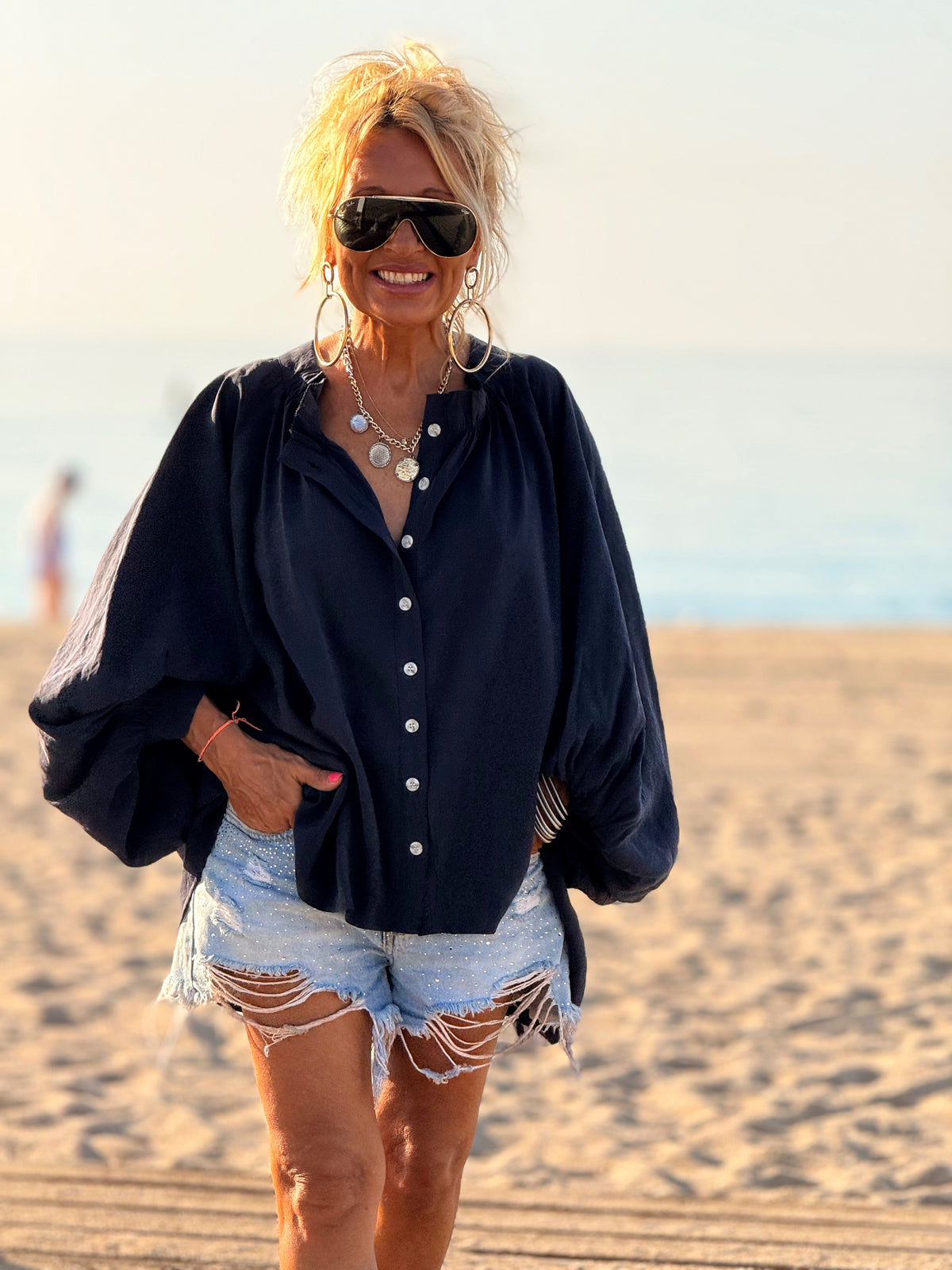 CAMISA ASIMÉTRICA OVERSIZE DAVID MULTICOLOR