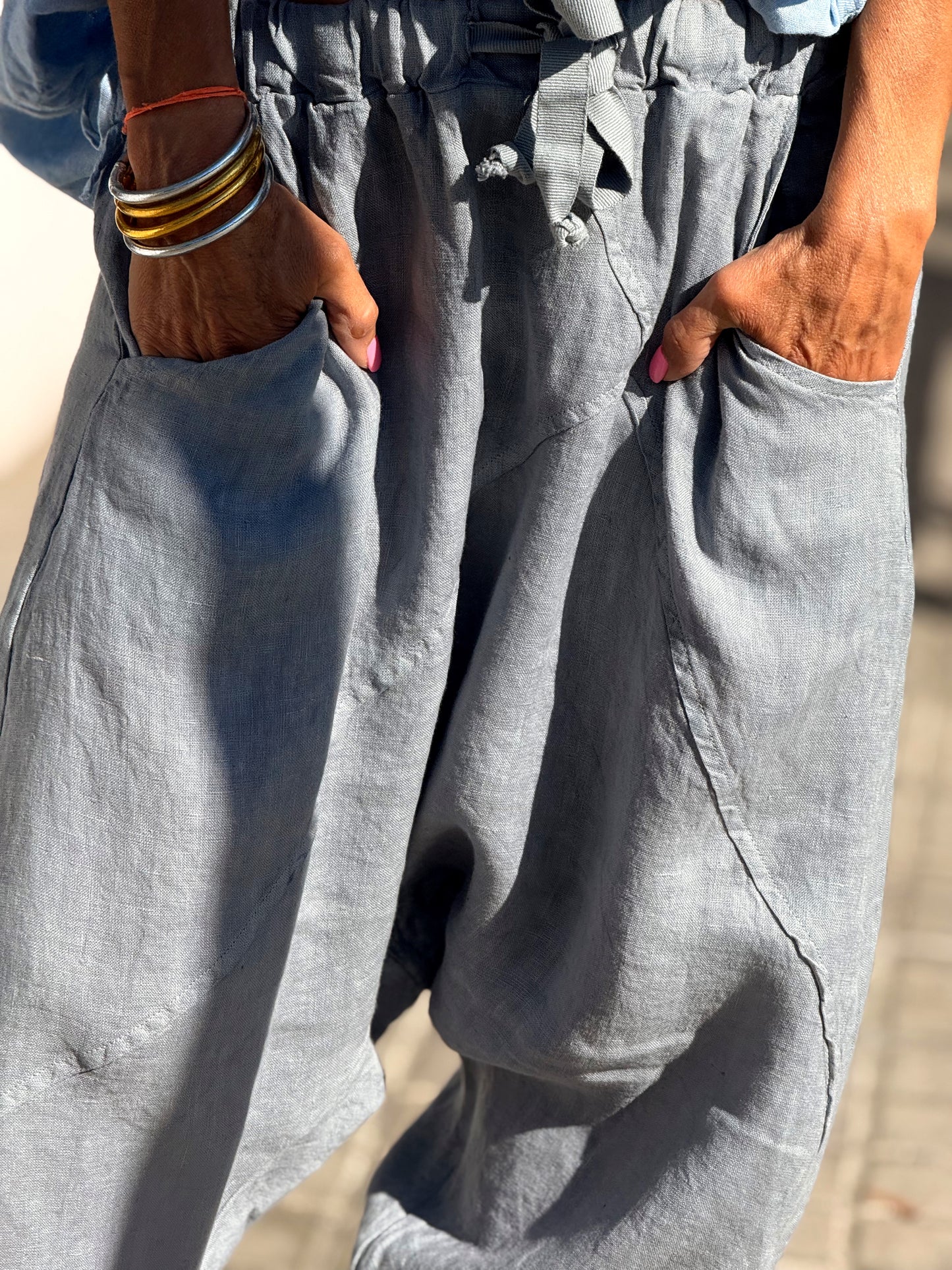 PANTALÓN BAGGY OVERSIZE LINO FLORENT MULTICOLOR