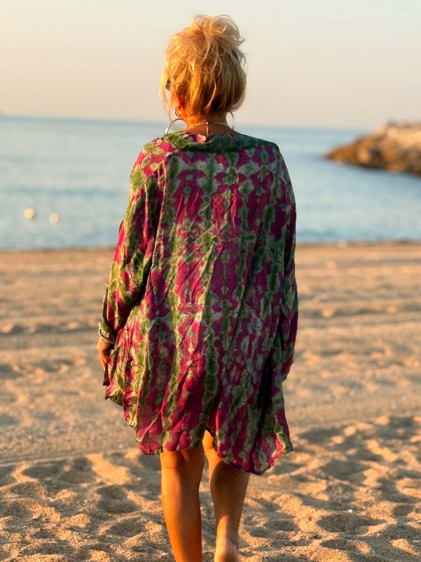 KIMONO CORTO ESTAMPADO MANGA LARGA MULTICOLOR