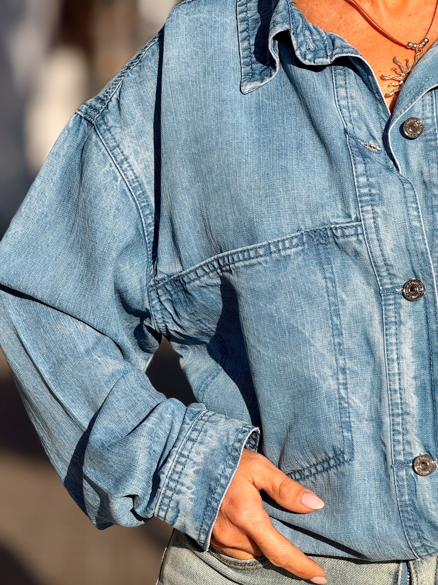 CAMISA CON BOLSILLOS GARRY TEJANO