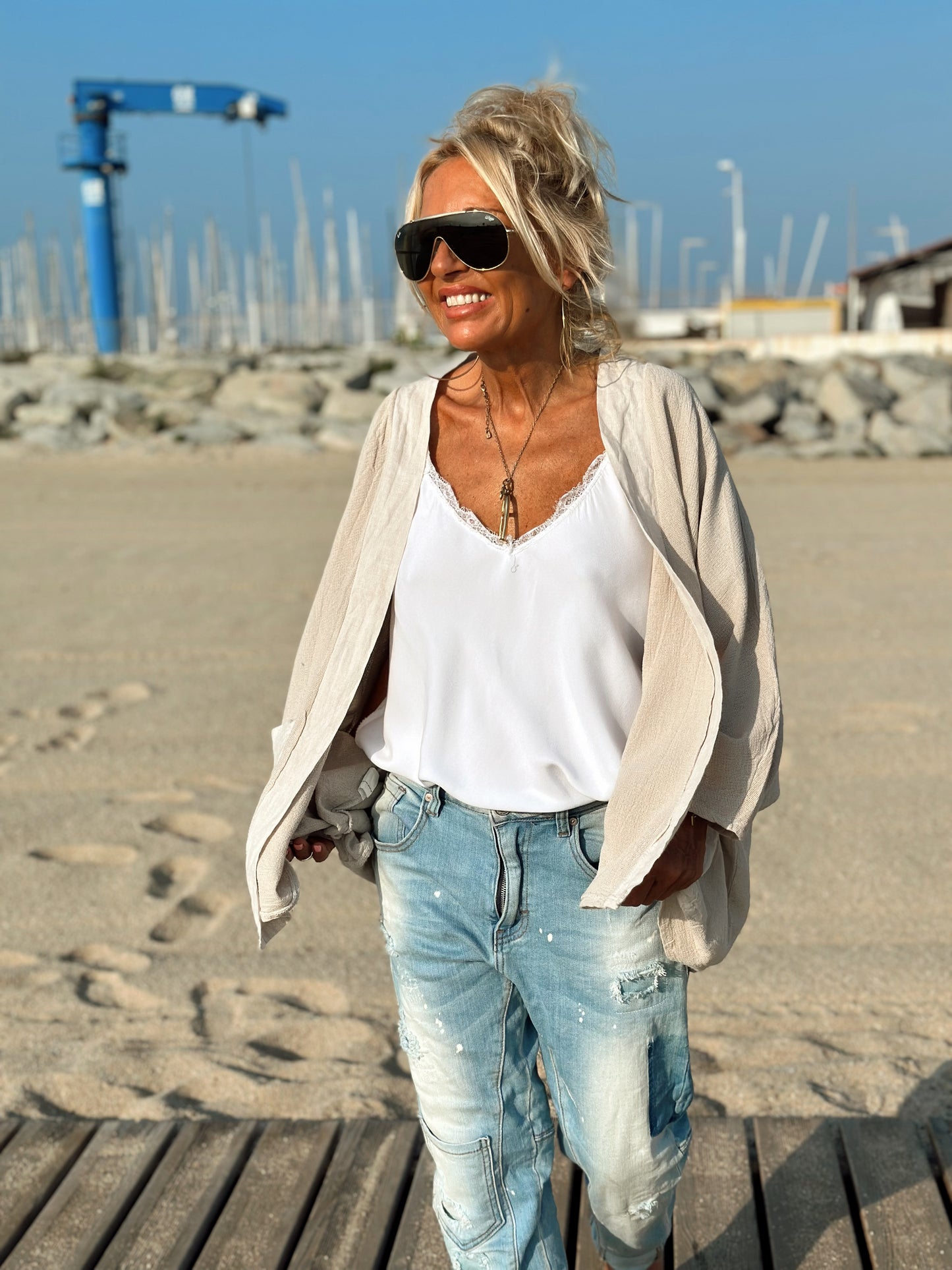 KIMONO CORTO OVERSIZE NOEMIA CRUDI