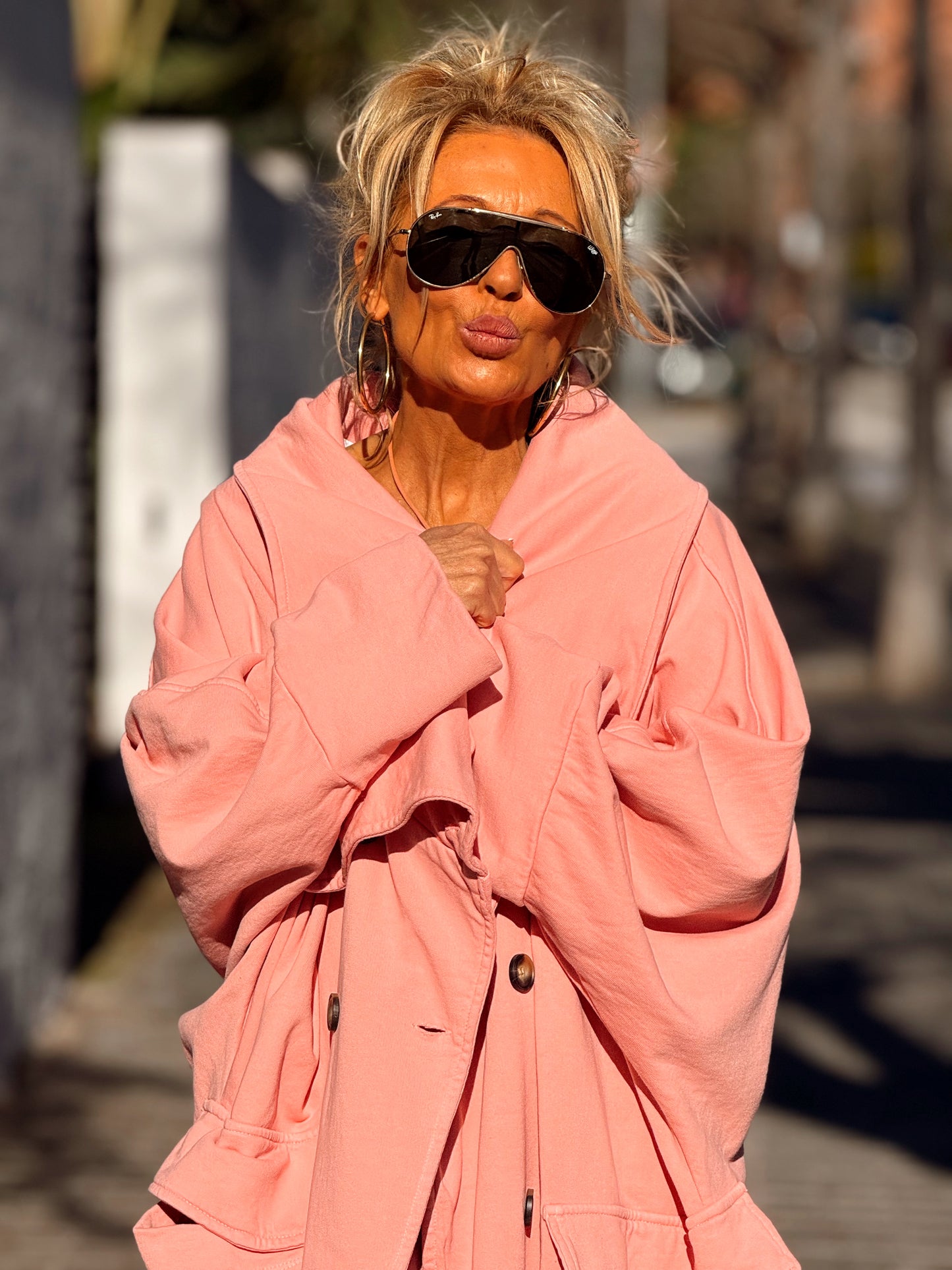 TRENCH SUPER OVERSIZE LOURDES MULTICOLOR