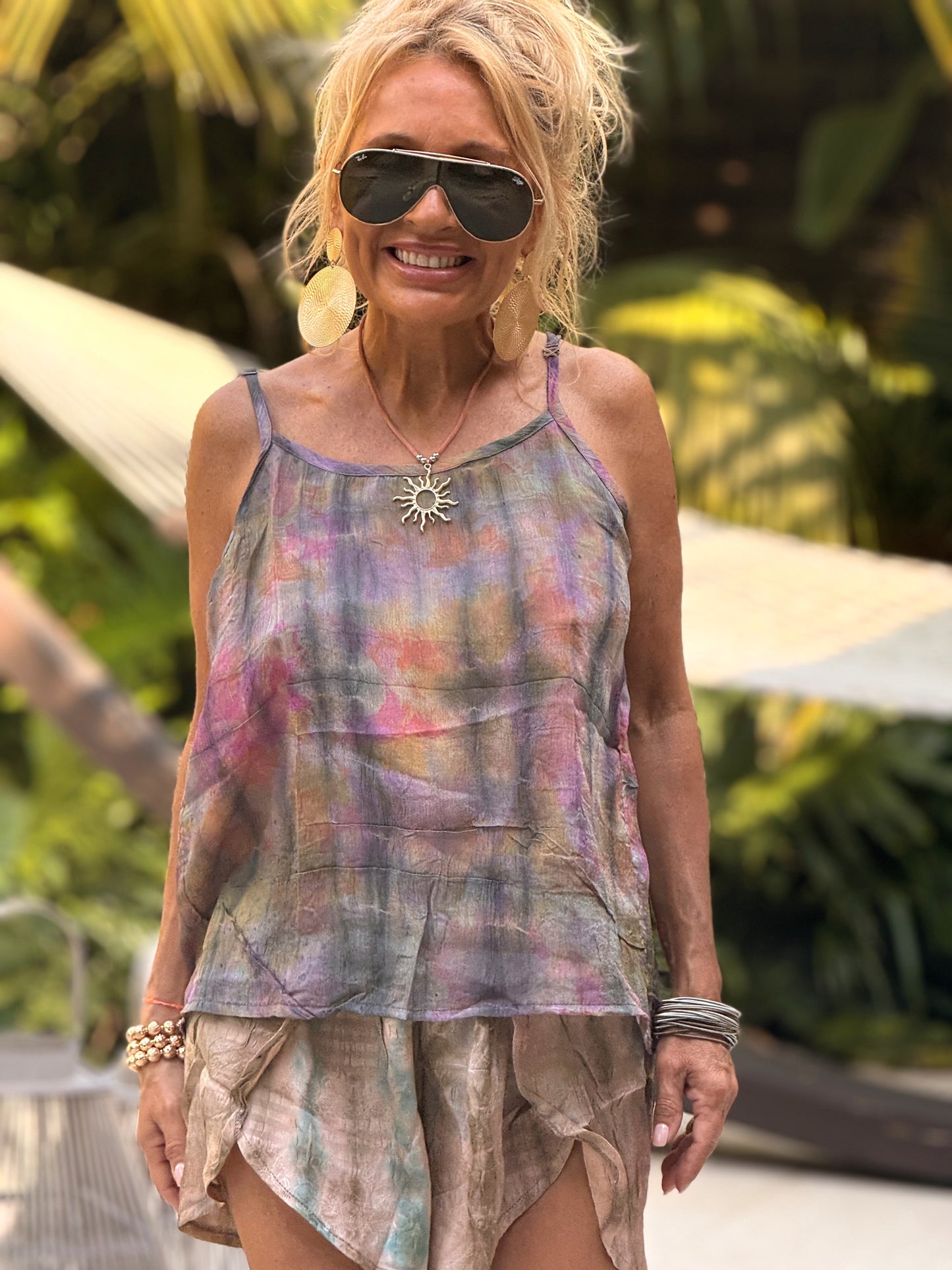 TOP TIRANTES CREPE SEDA INDY MULTICOLOR