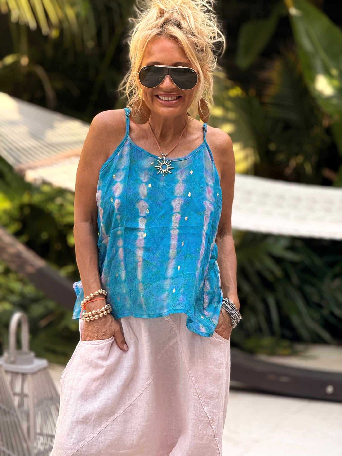 TOP TIRANTES CREPE SEDA INDY MULTICOLOR