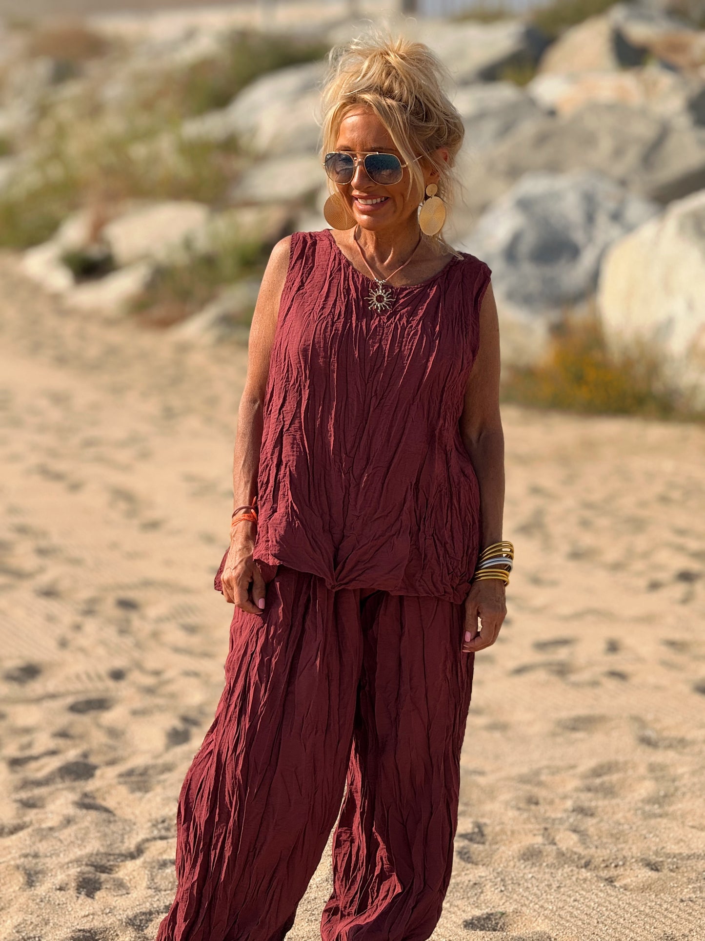 CONJUNTO ARRUGADO MULTICOLOR