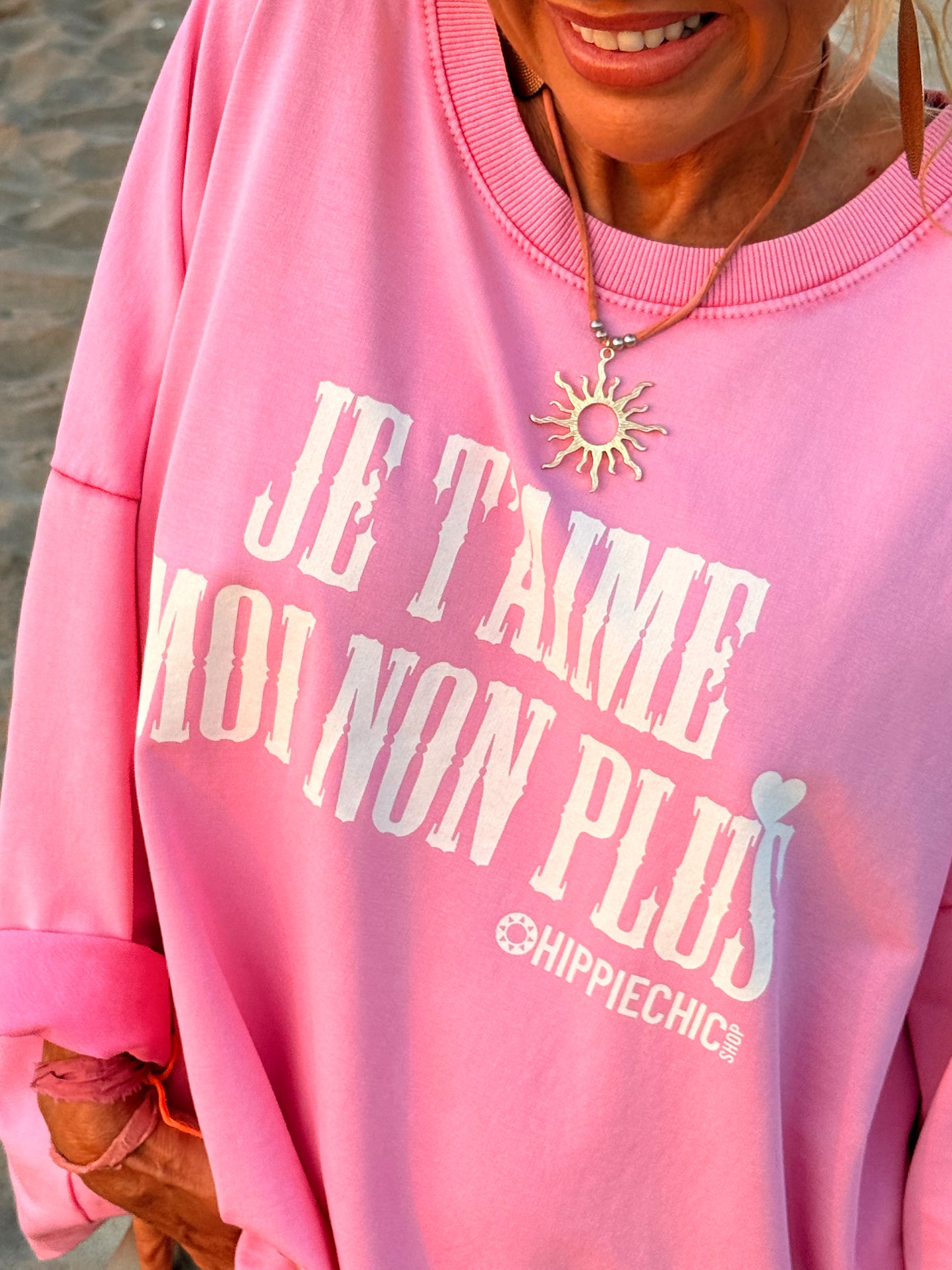 SUDADERA OVERSIZE JE T’AIME MOI NON PLUS MULTICOLOR