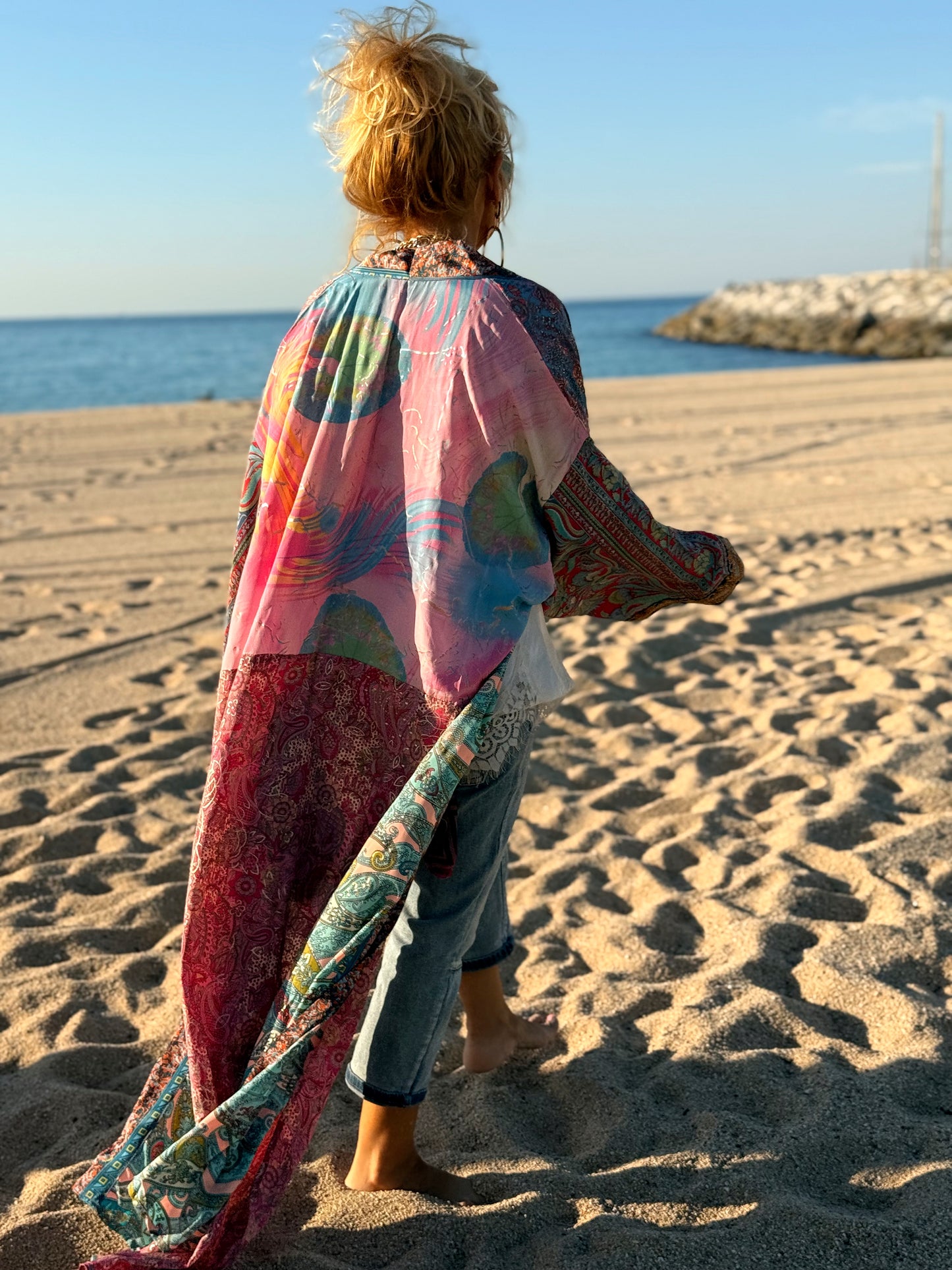 KIMONO ESTAMPADO MANGA 3/4 MULTICOLOR