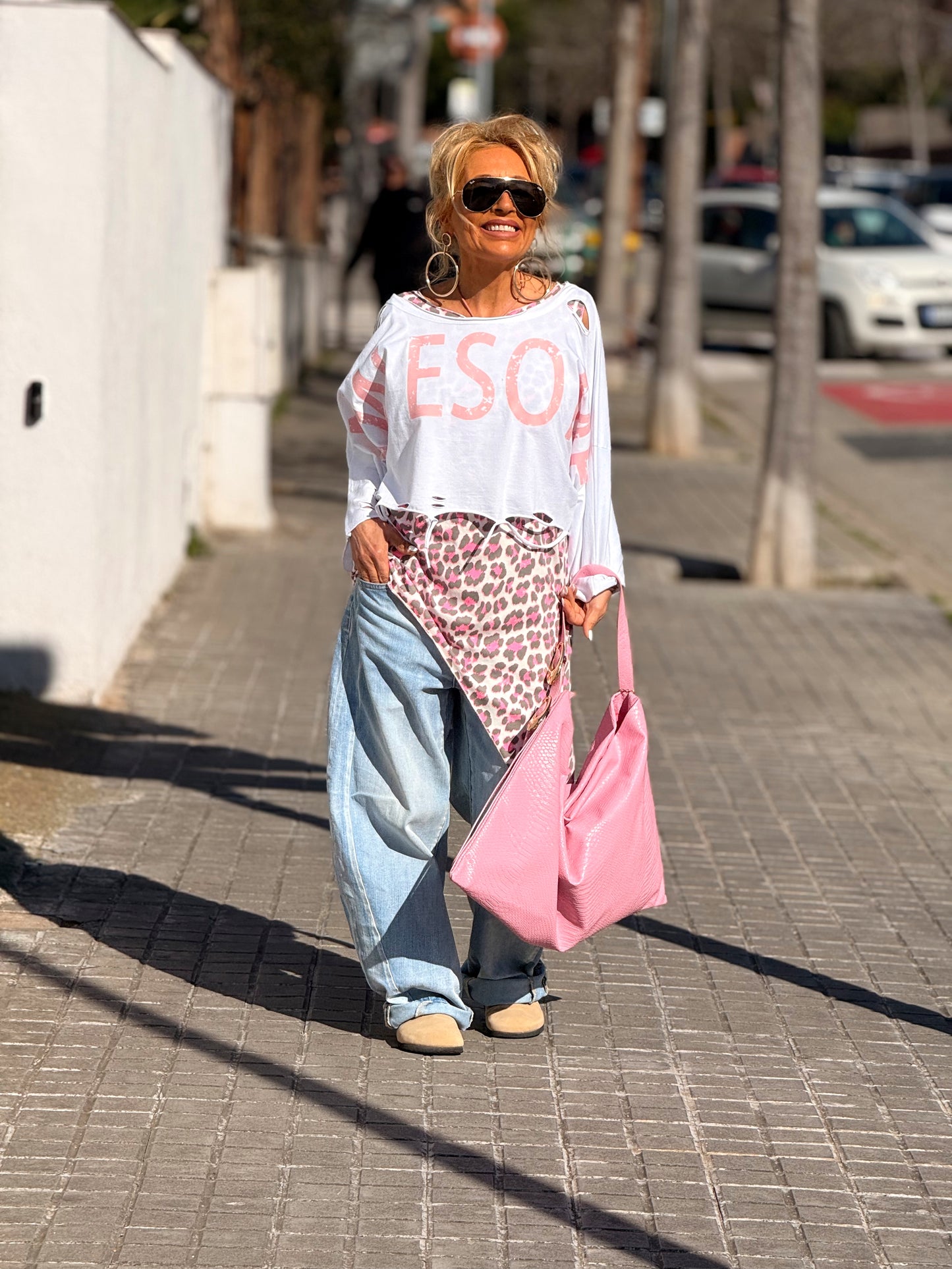 TOP ASIMÉTRICO ANIMAL PRINT