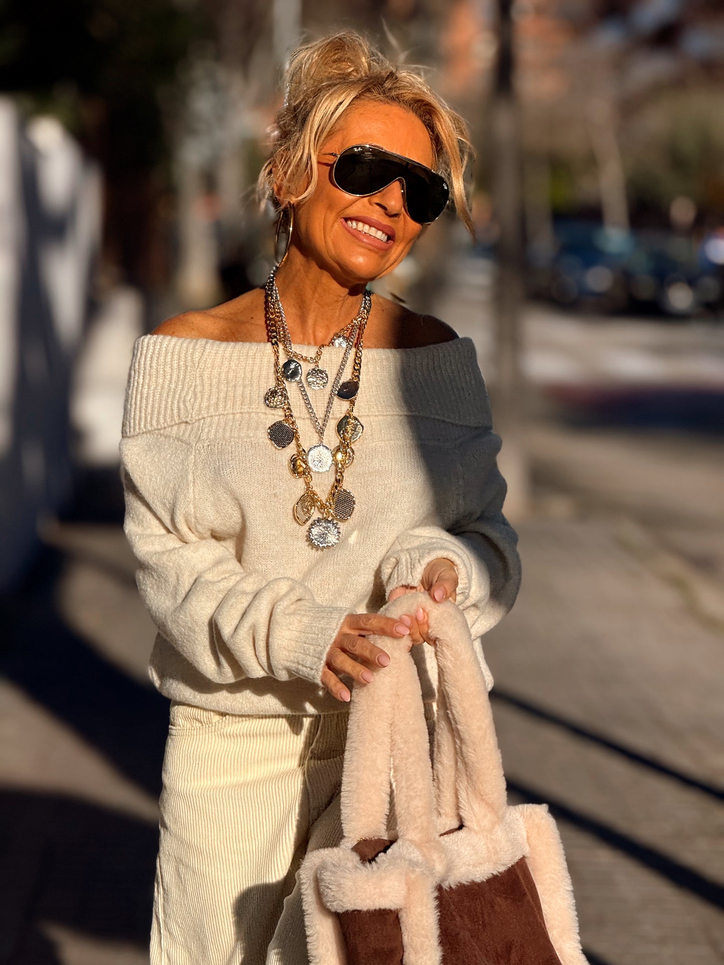 JERSEY DE PUNTO BARDOT MULTICOLOR