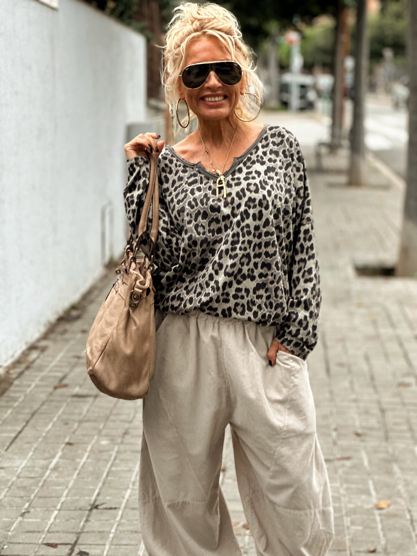 CAMISETA ANIMAL PRINT BEIGE