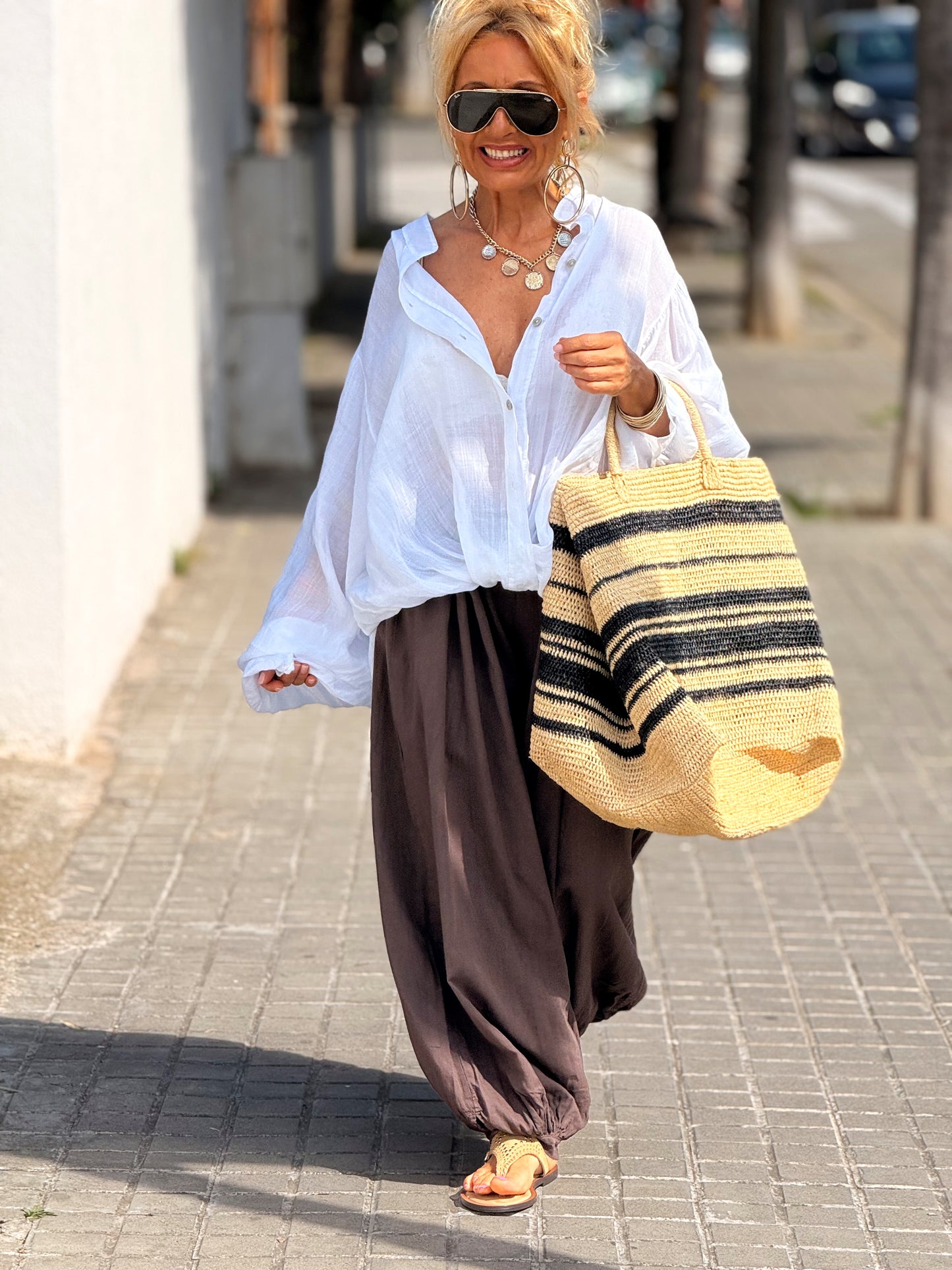 PANTALON MARI OVERSIZE MULTICOLOR