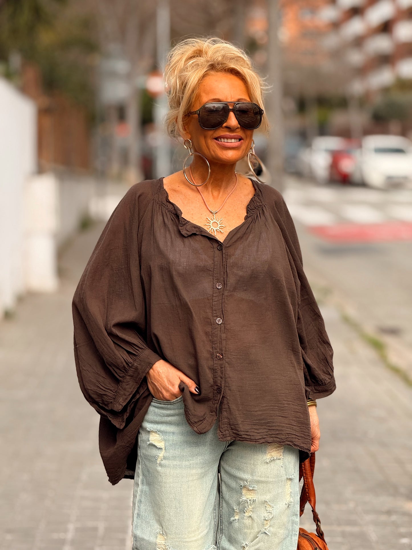 BLUSA OVERSIZE NINA MULTICOLOR